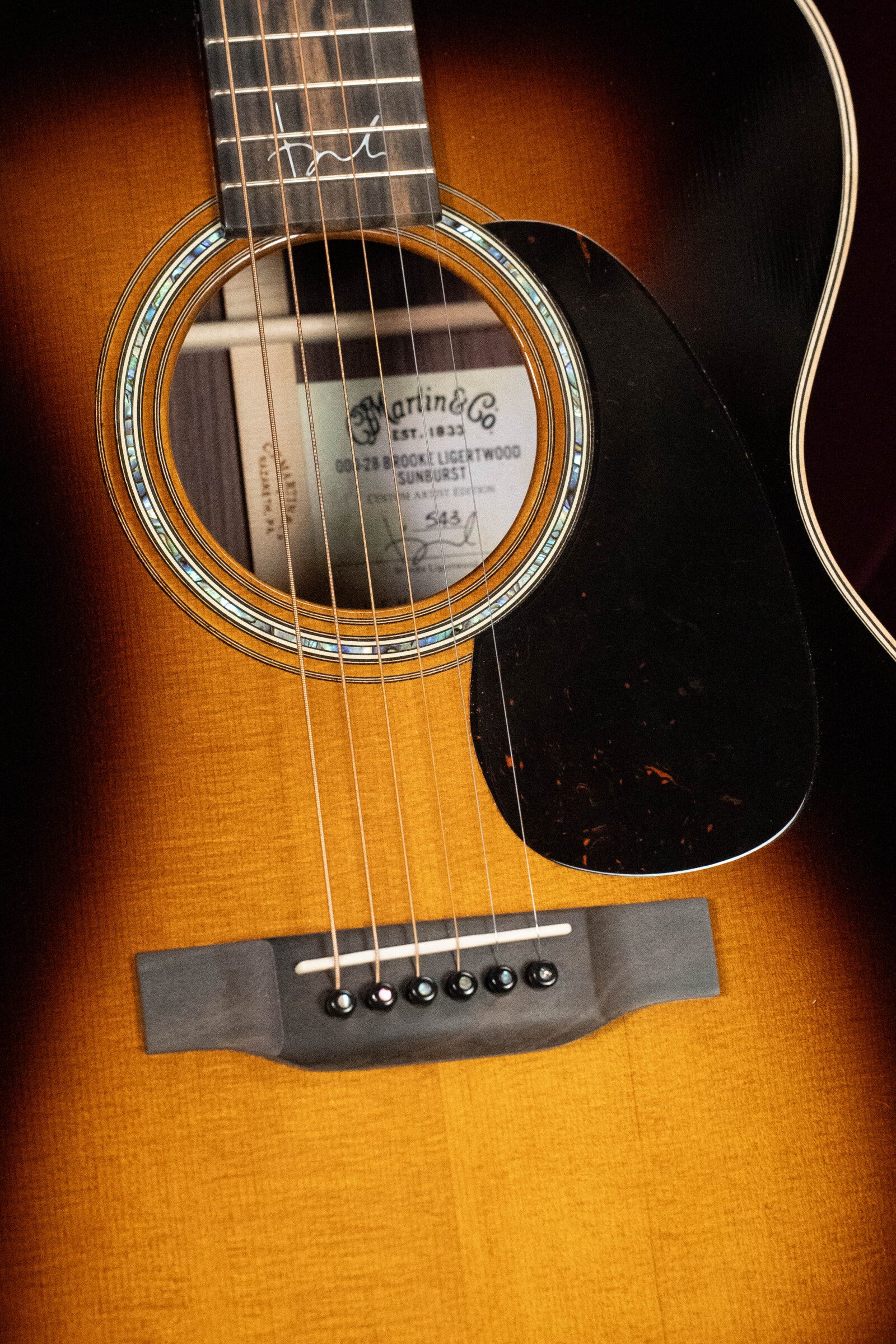 *Dread-Not Certified Used* Martin Brook Ligertwood 000-28 Spruce/Rosewood OOO Sunburst Acoustic Guitar #1699