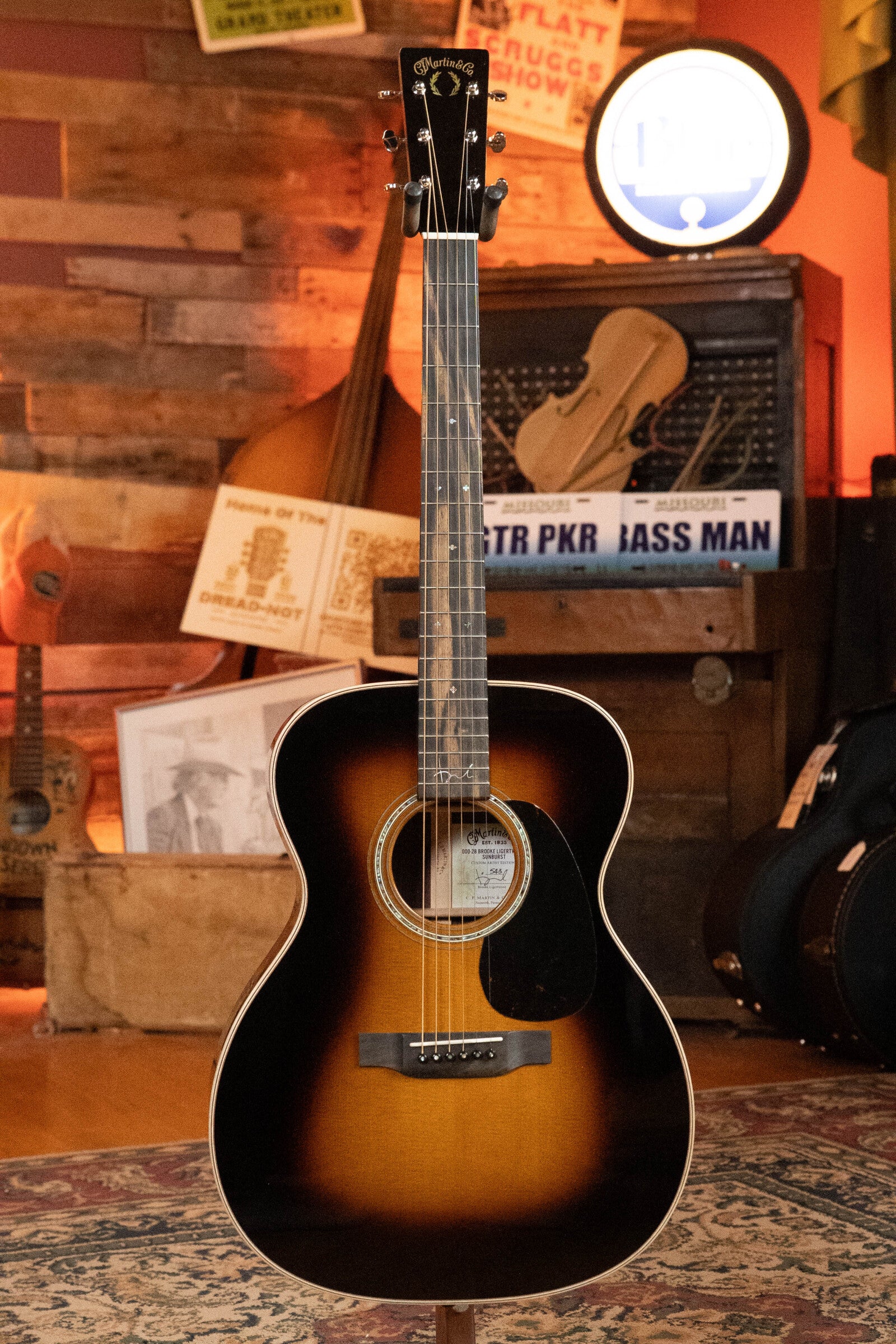 *Dread-Not Certified Used* Martin Brook Ligertwood 000-28 Spruce/Rosewood OOO Sunburst Acoustic Guitar #1699