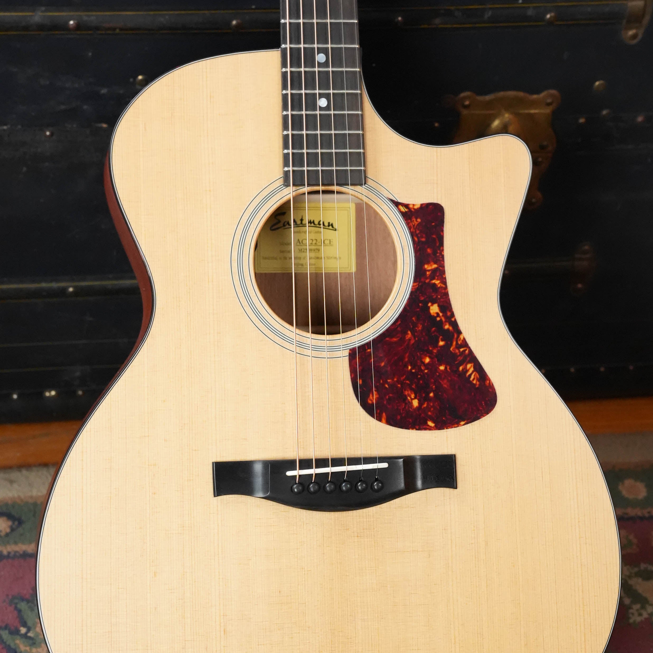 Eastman AC122-1CE Sitka/Sapele Natural Finish Grand Auditorium Cutaway Guitar w/Fishman Pickup #8979