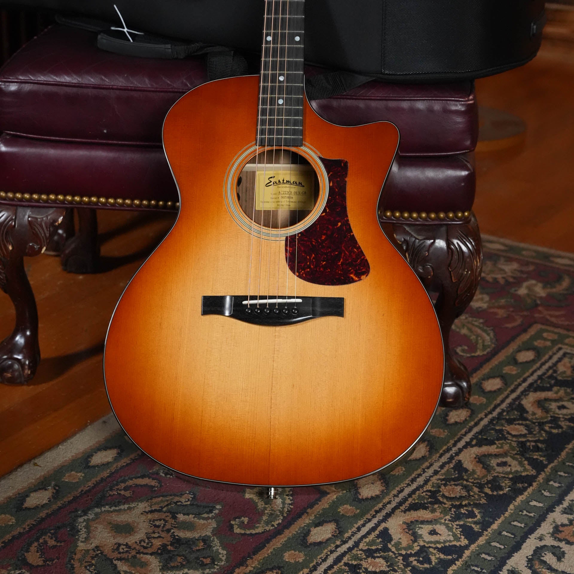 Eastman AC222CE-DLX-GB Goldburst Cutaway Grand Auditorium Guitar w/Fishman Pickup #8216