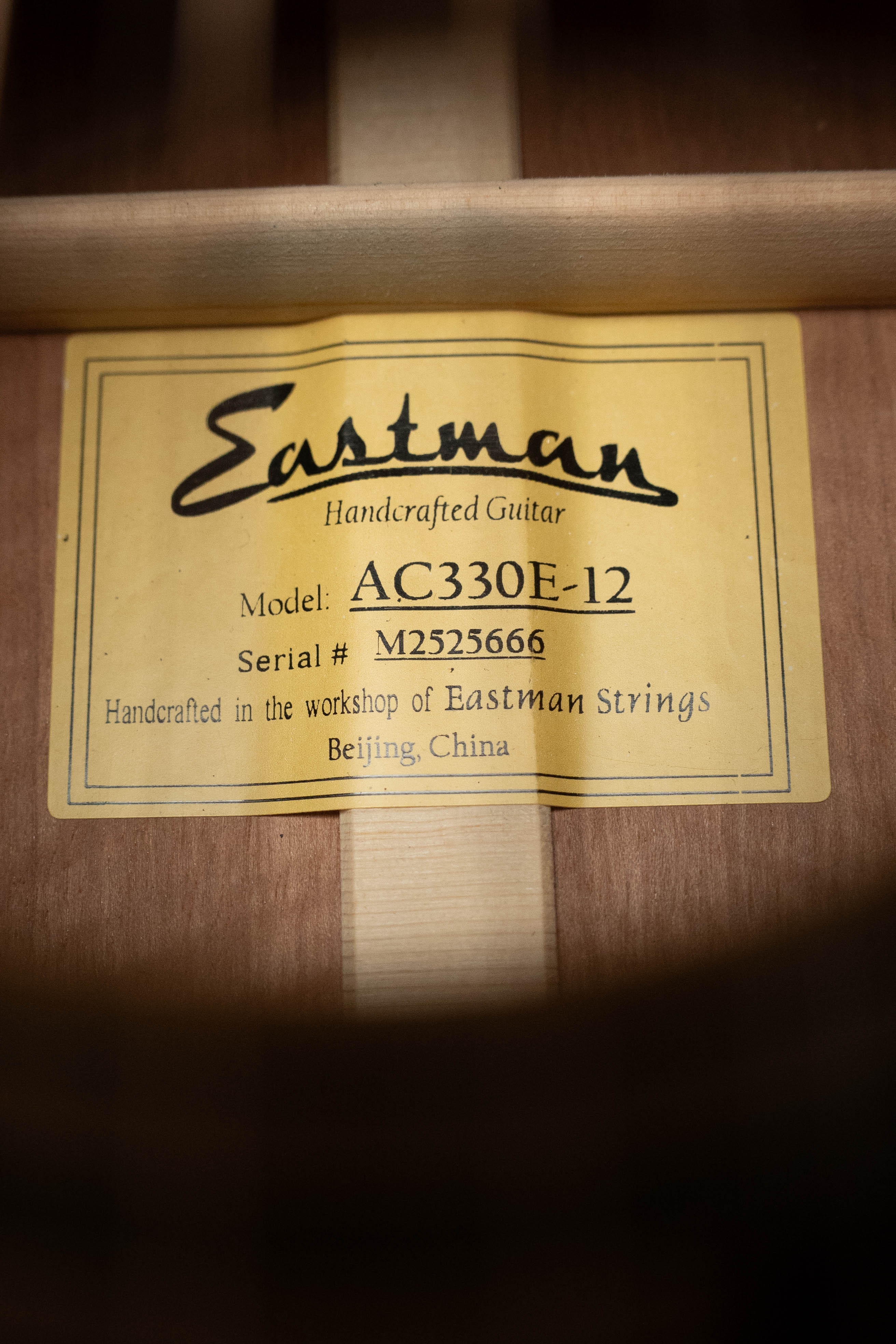 Eastman AC330E-12 Sitka/Mahogany Jumbo 12-String Guitar w/LR Baggs Pickup #5666