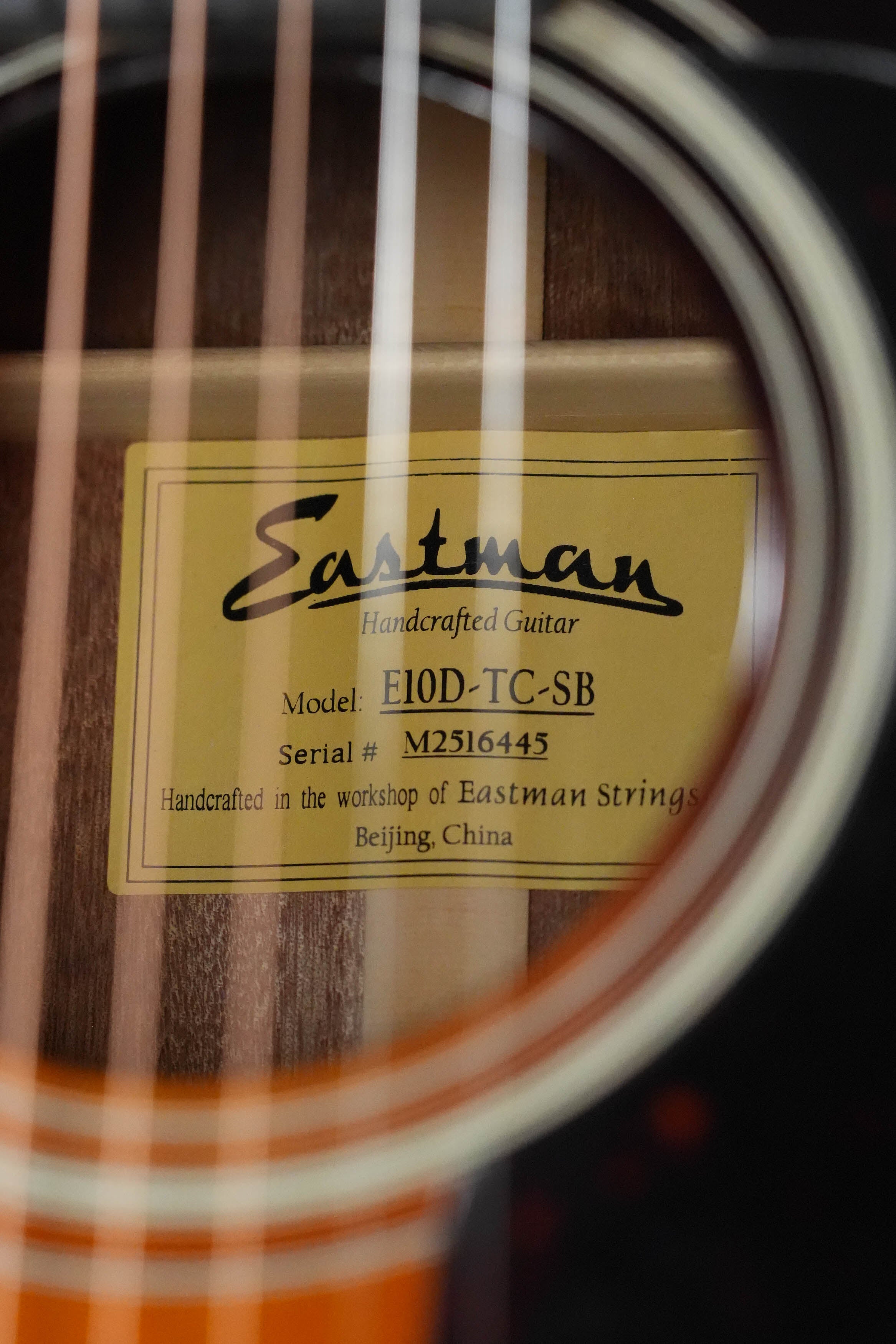 Eastman E10D-TC-SB Thermo-Cured Adirondack/Mahogany Sunburst Dreadnought Acoustic Guitar #6445