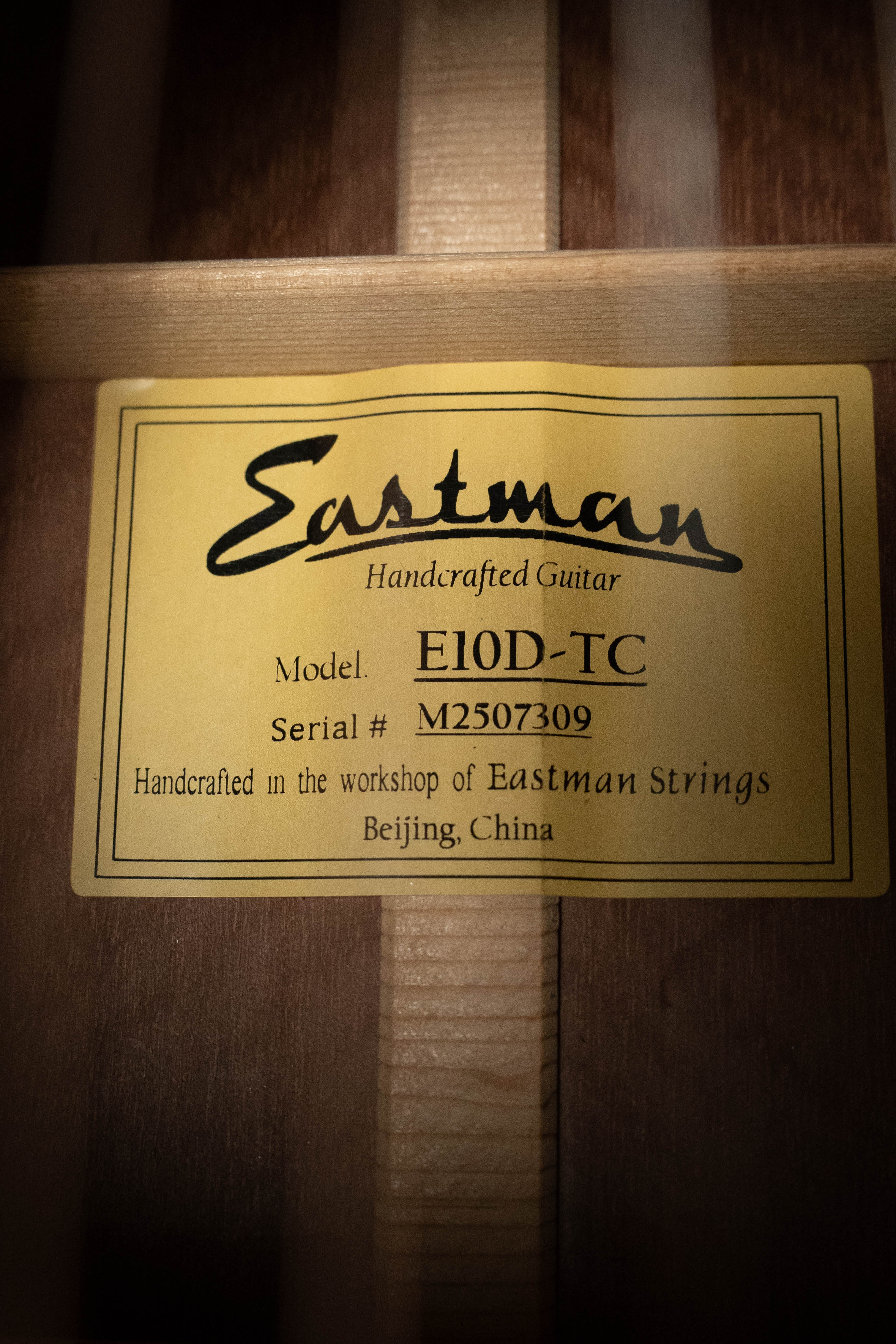 Eastman E10D-TC Thermo-Cured Adirondack/Mahogany Dreadnought Acoustic Guitar #7309