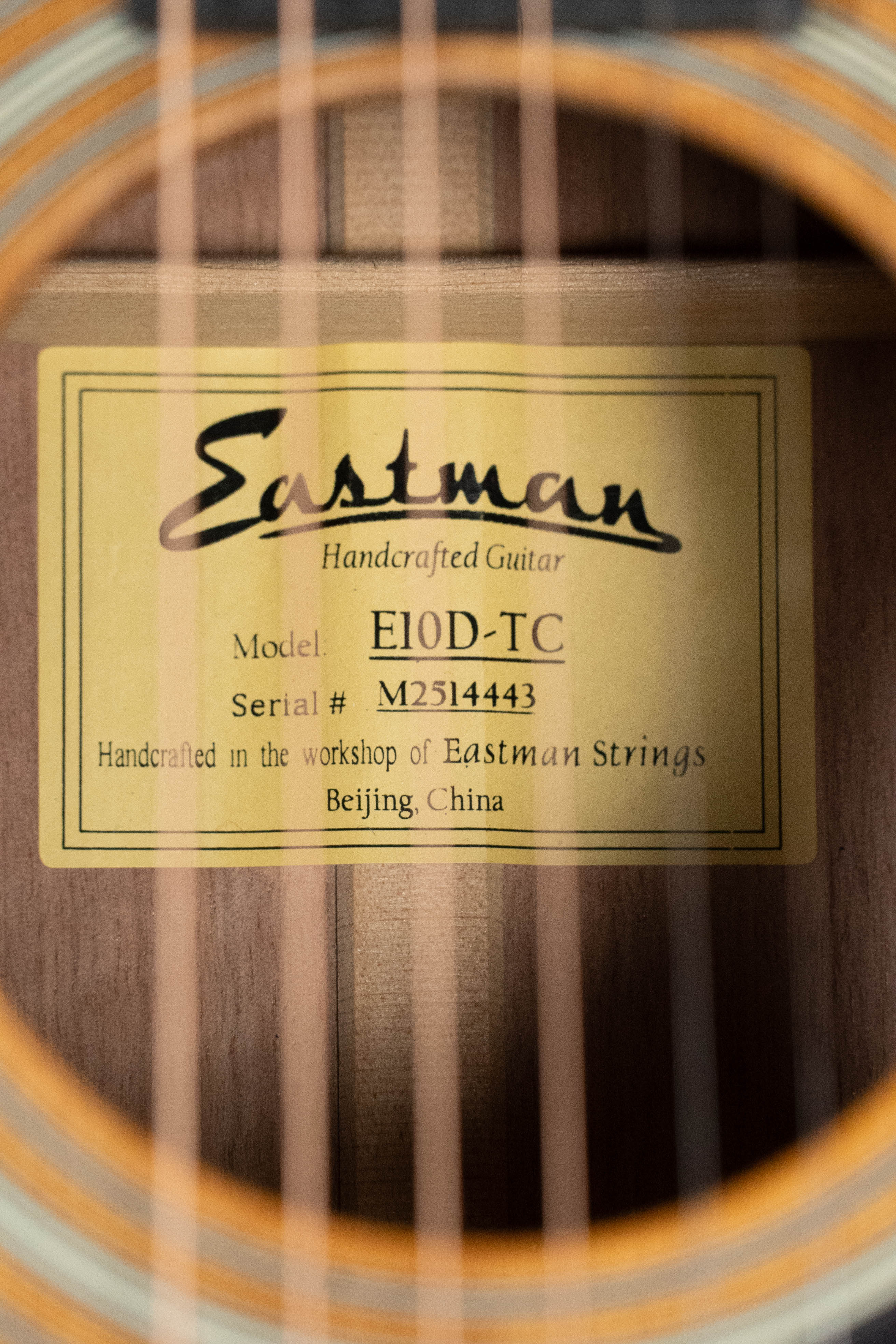 Eastman E10D-TC Thermo-Cured Adirondack Spruce/Mahogany Dreadnought Acoustic Guitar #4443