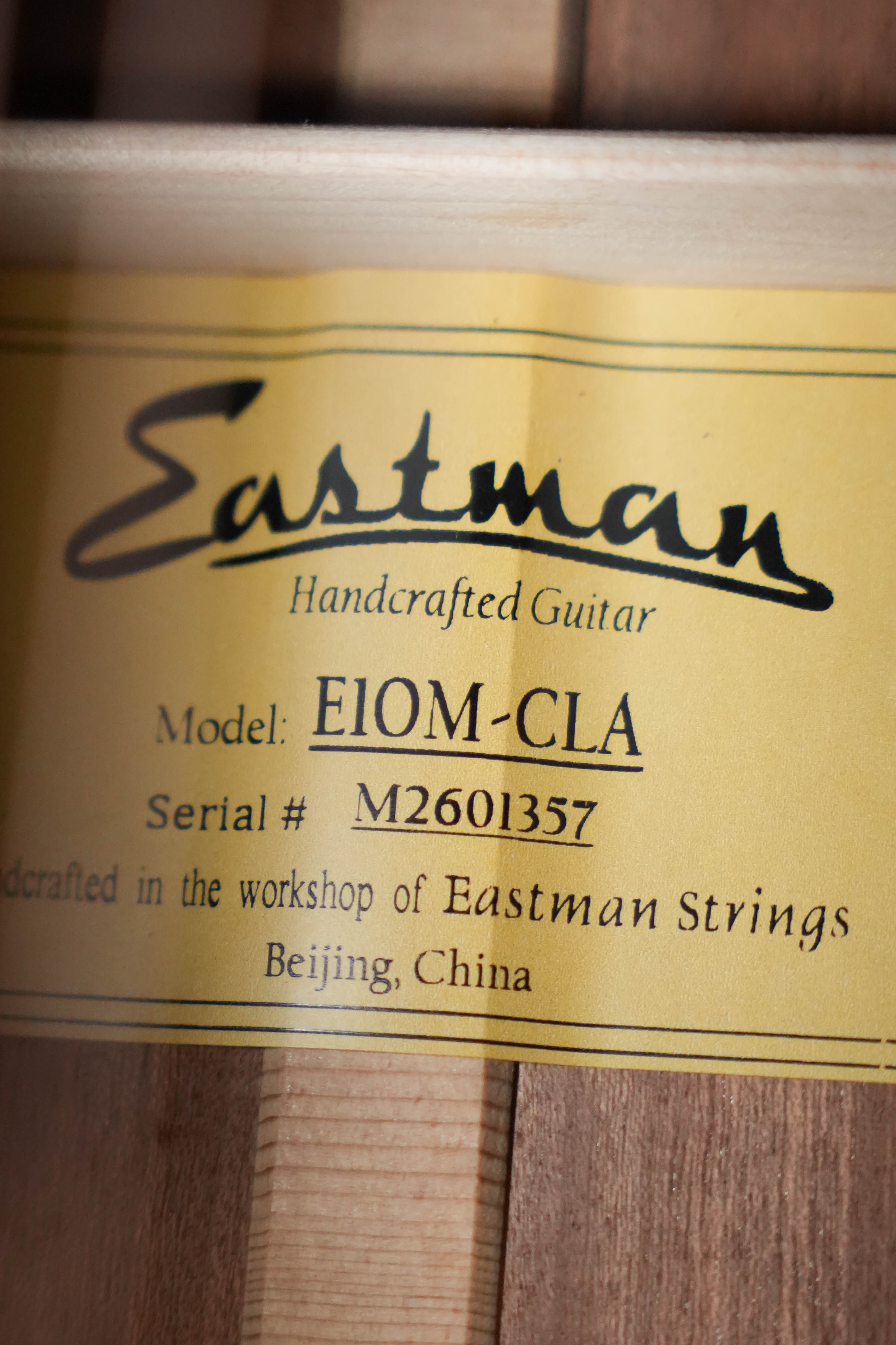 Eastman E1OM-CLA Classic Finish Orchestra Model Acoustic Guitar #1357