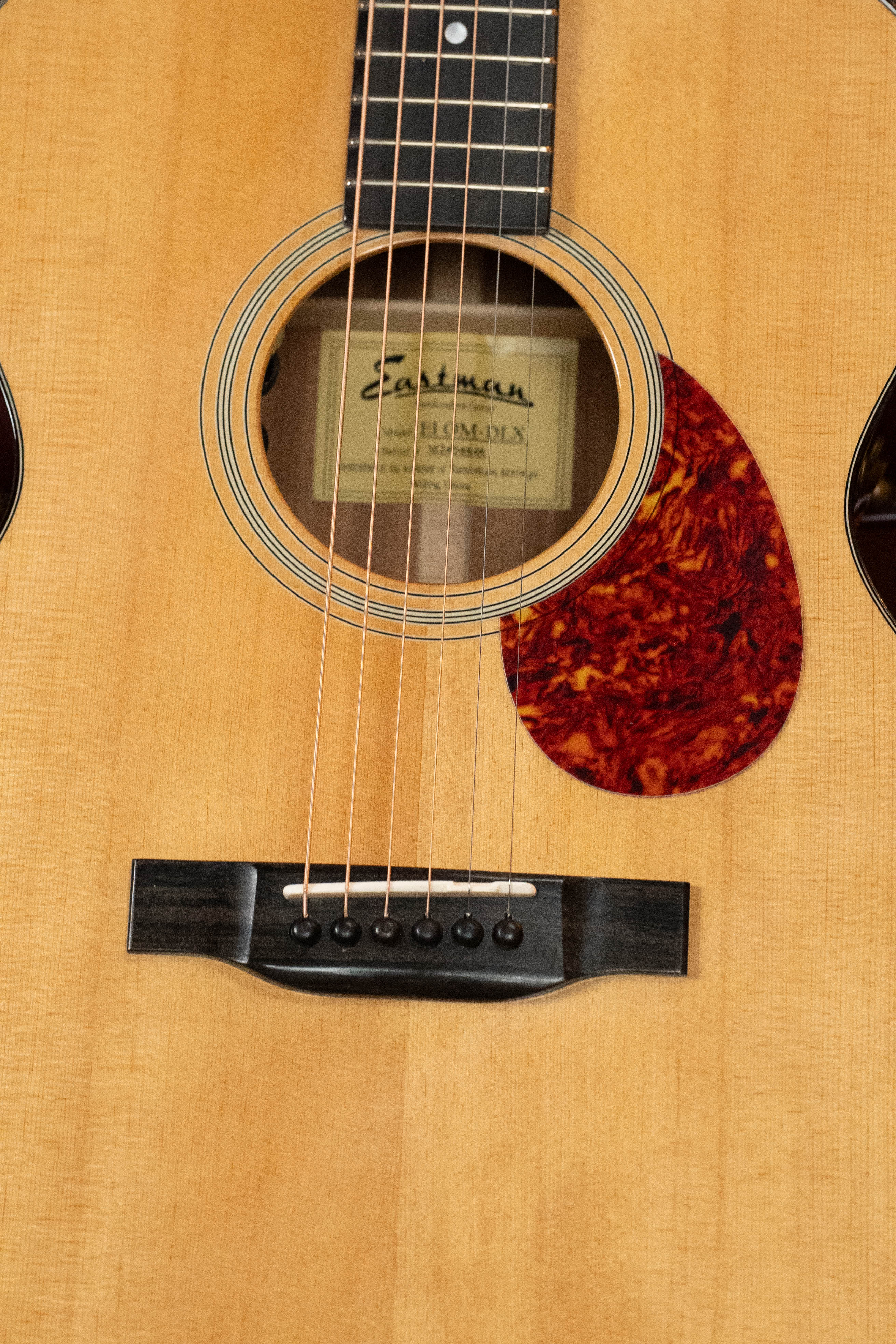 Eastman E1OM-DLX All Solid Sitka/Sapele Guitar w/Fishman Pickup #4848