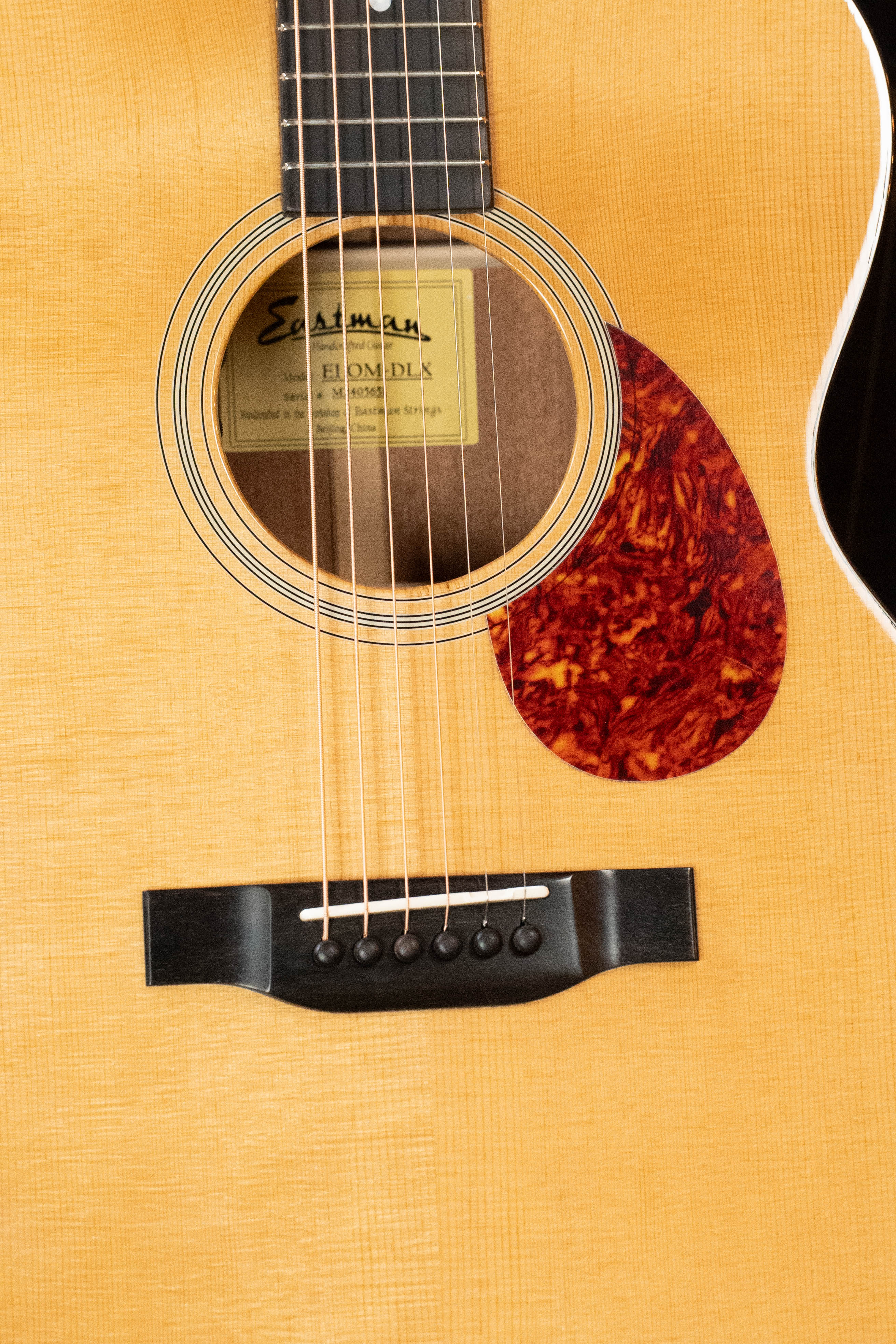 Eastman E1OM-DLX All Solid Sitka/Sapele Guitar w/Fishman Pickup #5651