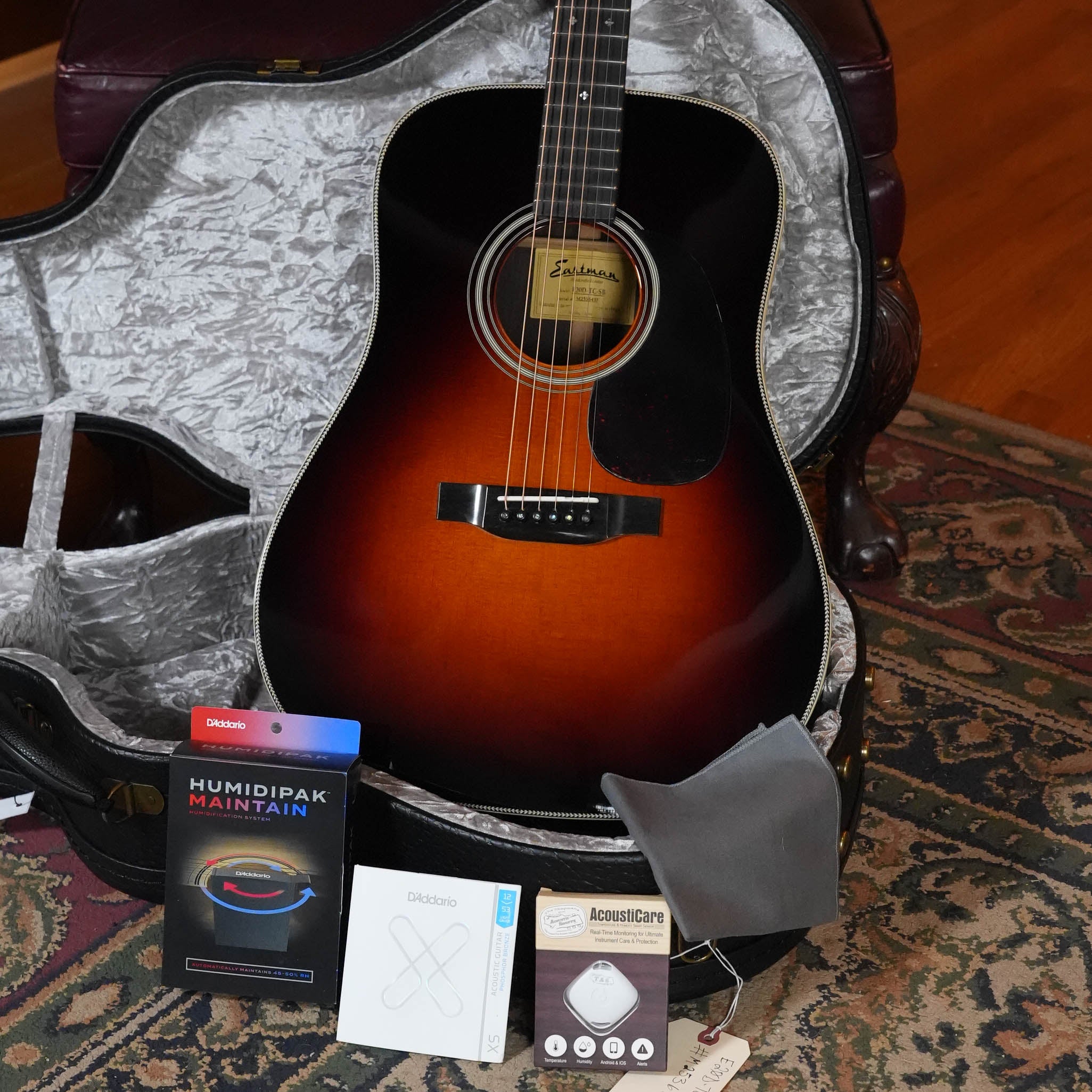 Eastman E20D-TC-SB Thermo-Cured Adirondack/Rosewood Dreadnought Acoustic Guitar #6437