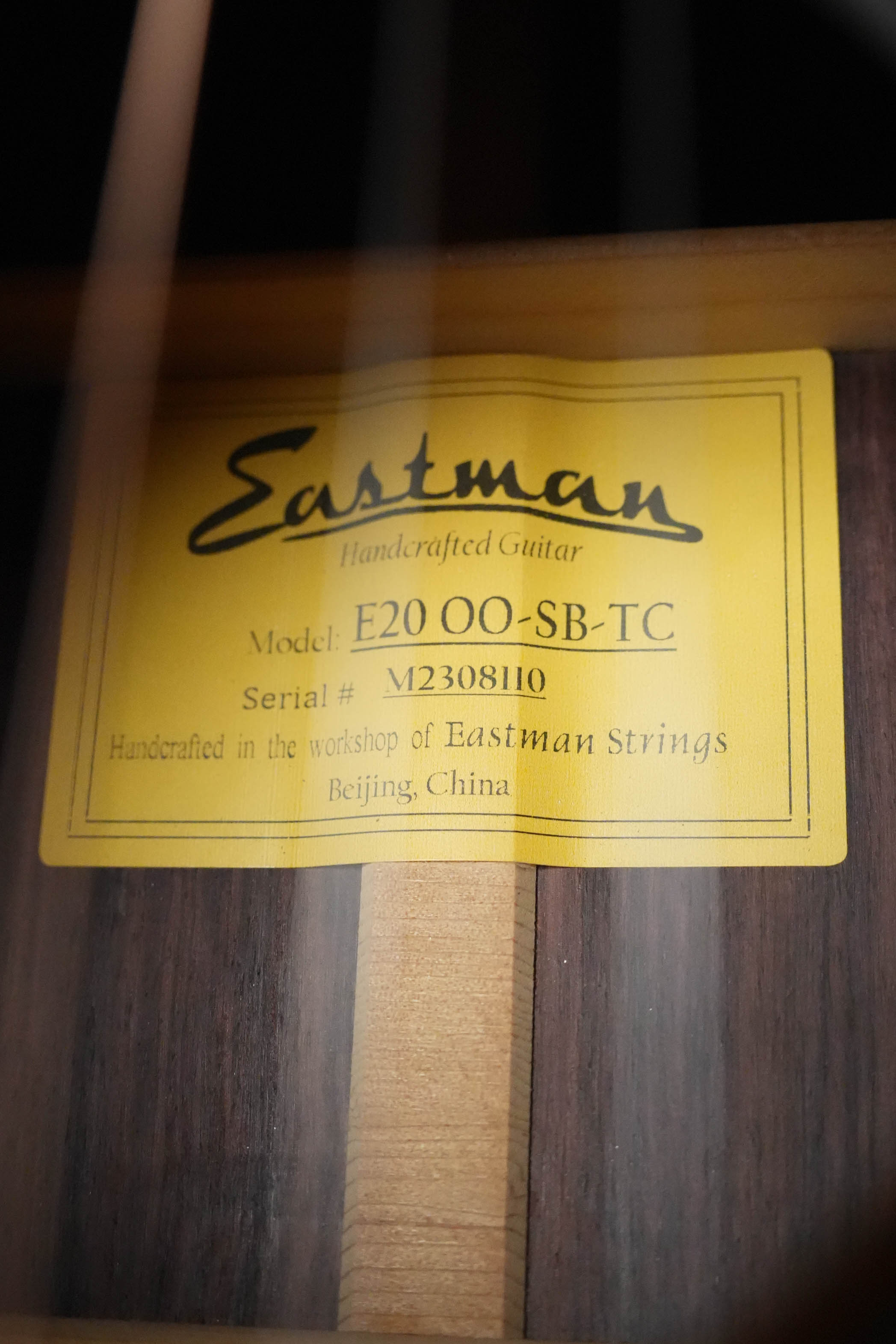 Eastman E20OO-TC-SB Thermo-Cured Adirondack/Rosewood Sunburst OO Acoustic Guitar #8110