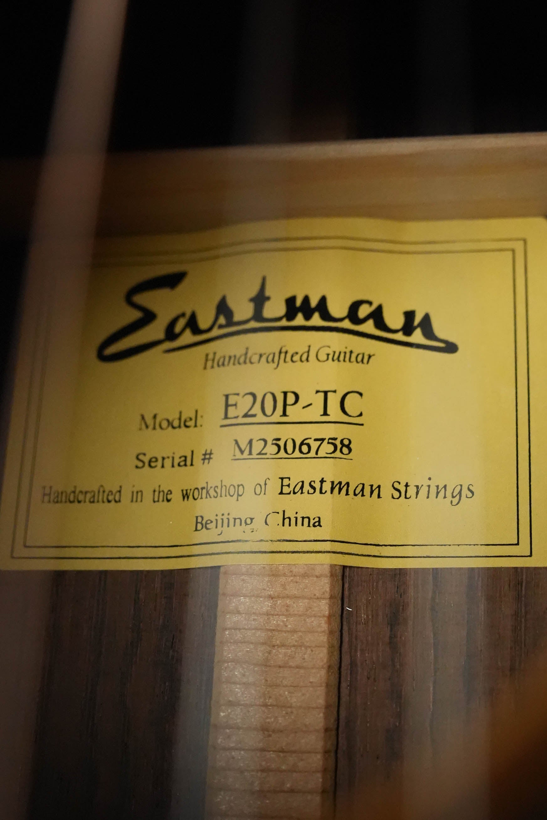 Eastman E20P Adirondack/Rosewood Thermo-Cured Parlor Acoustic Guitar #6758