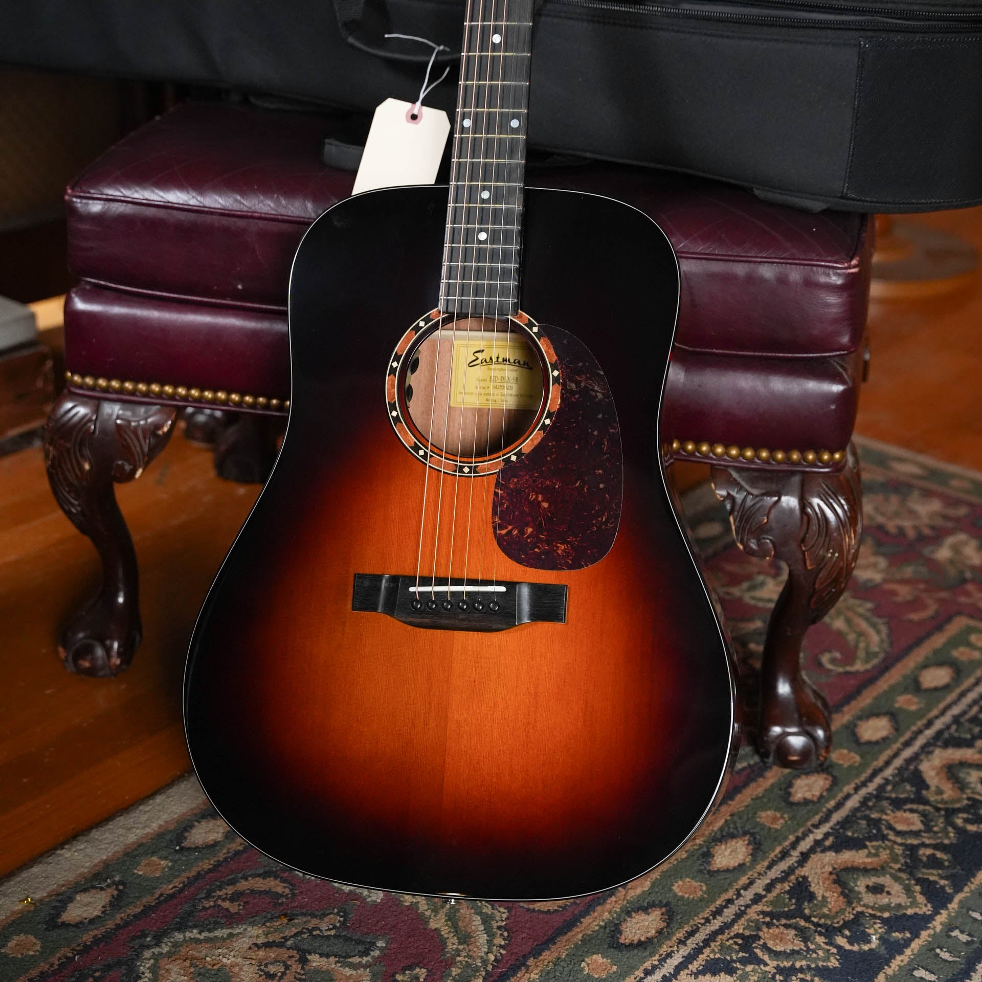 Eastman E2D-DLX-SB Sunburst Dreadnought Guitar w/Fishman Pickup #6251