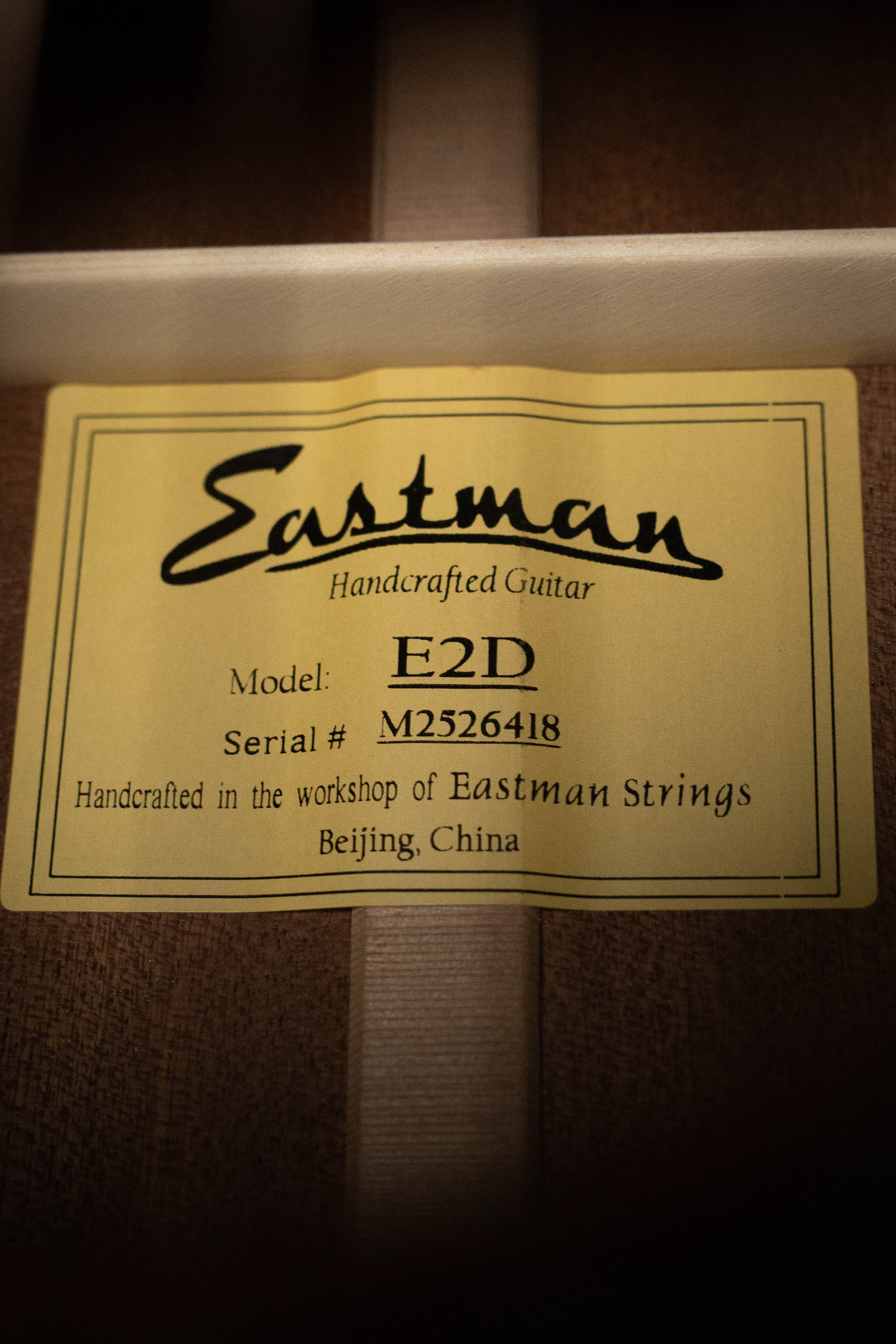 Eastman E2D Cedar/Sapele Dreadnought Acoustic Guitar #6418