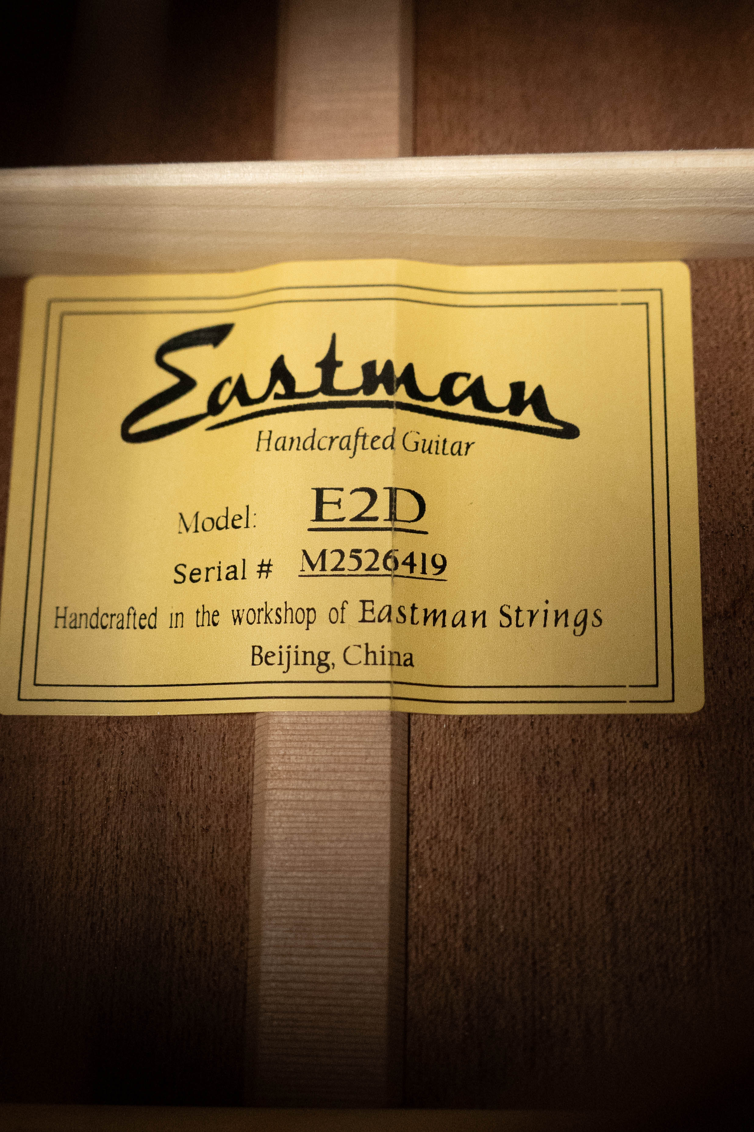 Eastman E2D Cedar/Sapele Dreadnought Acoustic Guitar #6419