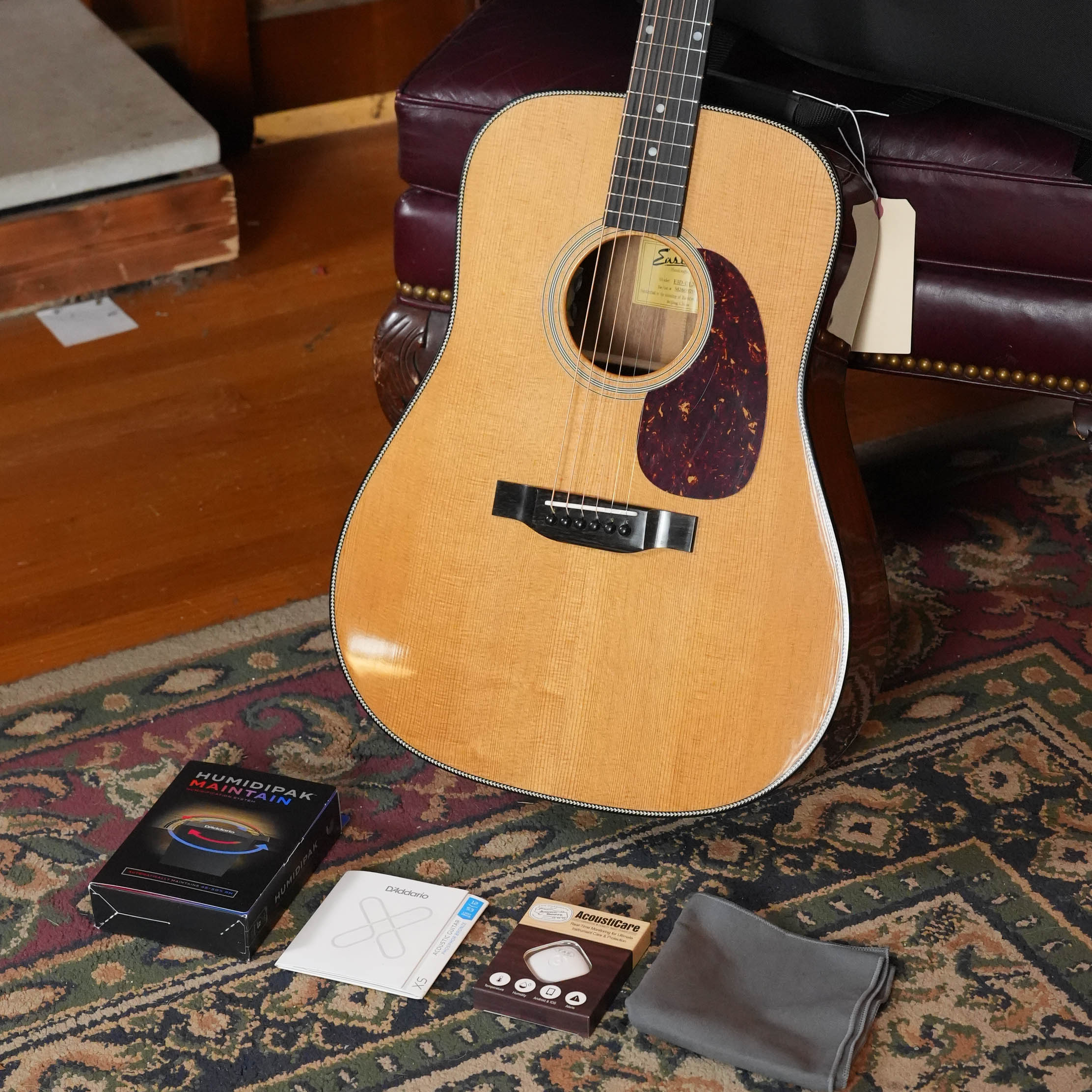 Eastman E3D-DLX Thermo-Cured Sitka/ Ovangkol Dreadnought Guitar w/Pickup #0214