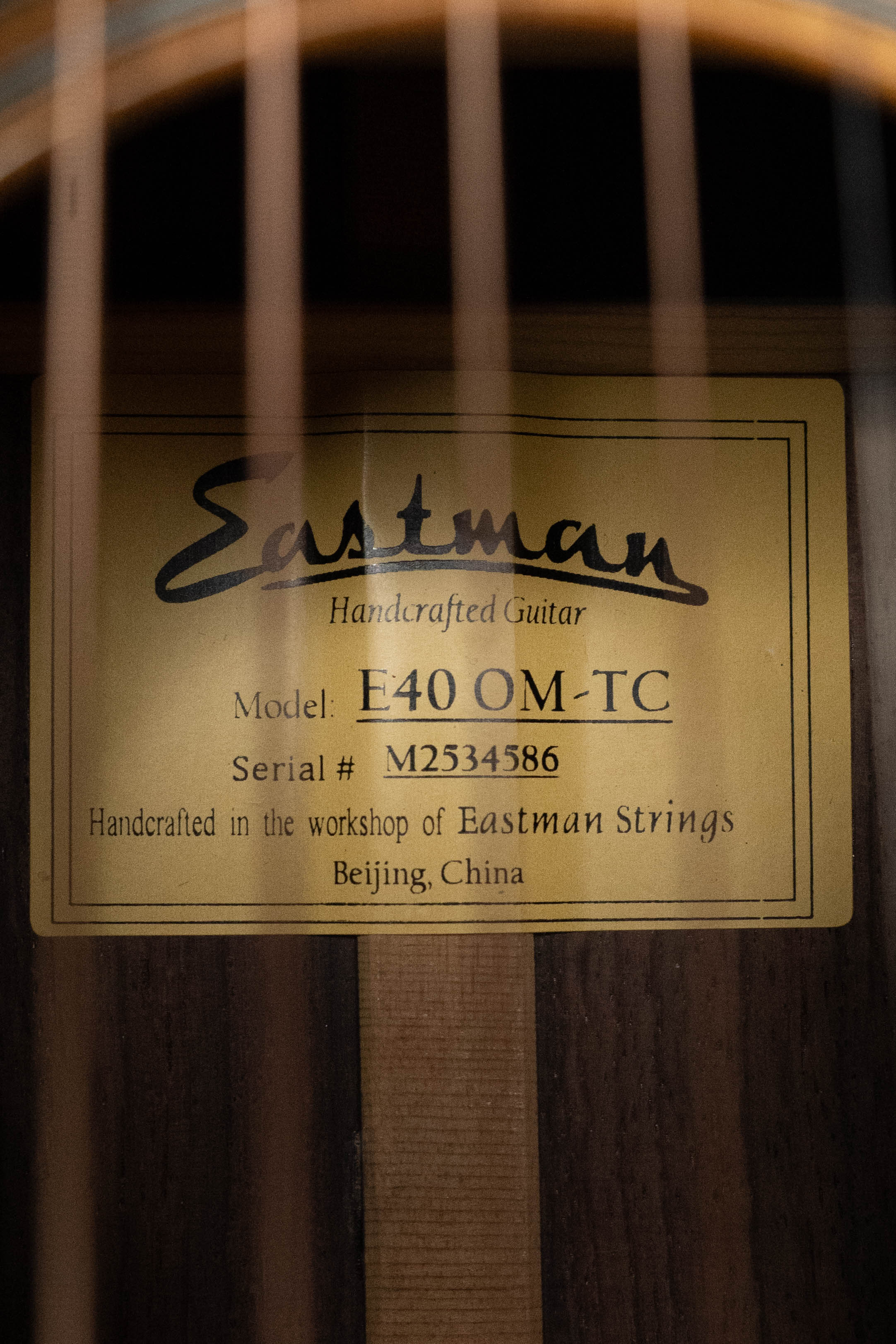 Eastman E40OM-TC AAA Grade Thermo-cured Adirondack/Rosewood Orchestra Model Acoustic Guitar #4586