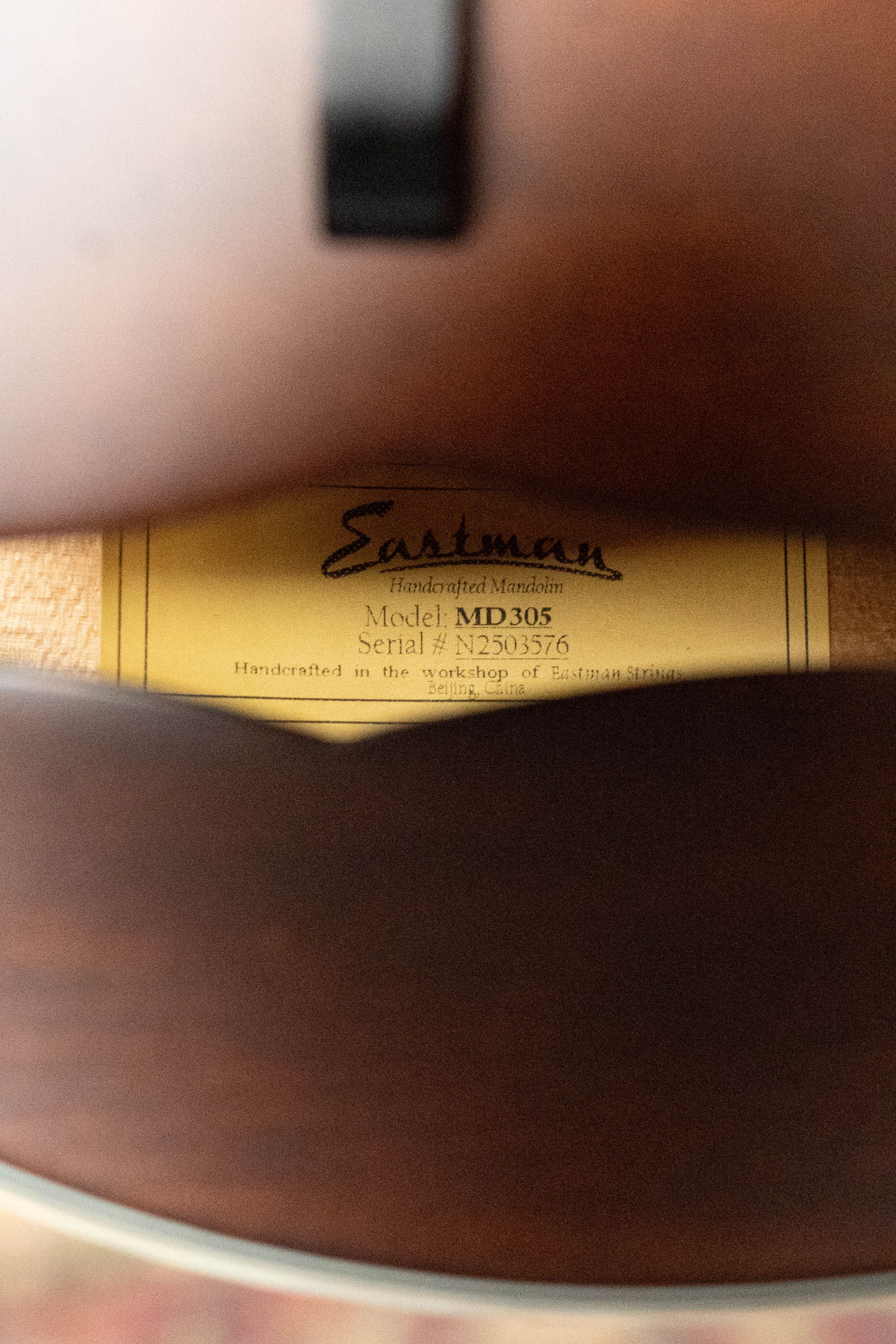 Eastman MD305 Spruce/Maple A-Style Hand-Carved Mandolin #3576