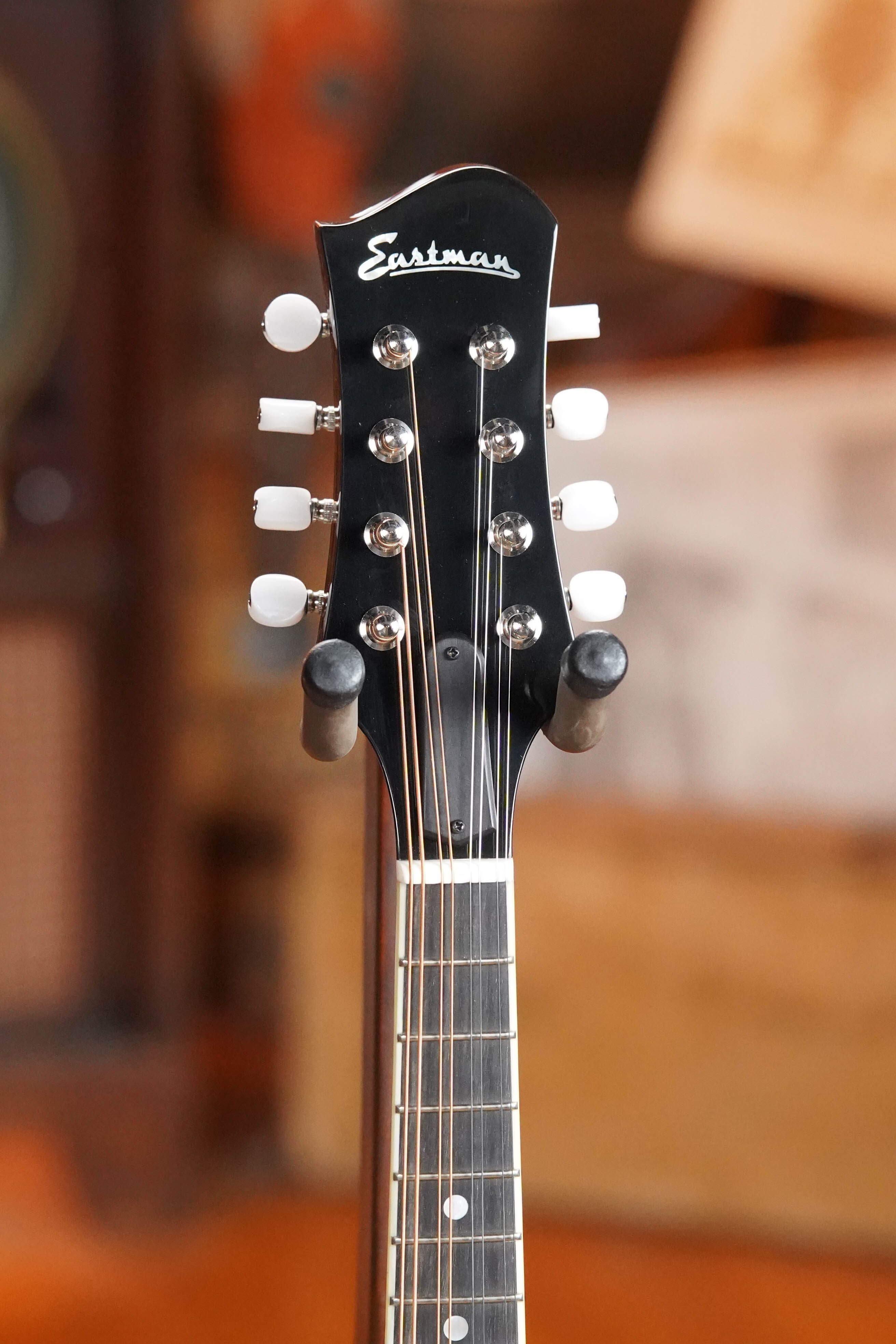 Eastman MD404-BK Spruce/Mahogany Black Top Oval Hole A-Style Mandolin #5549