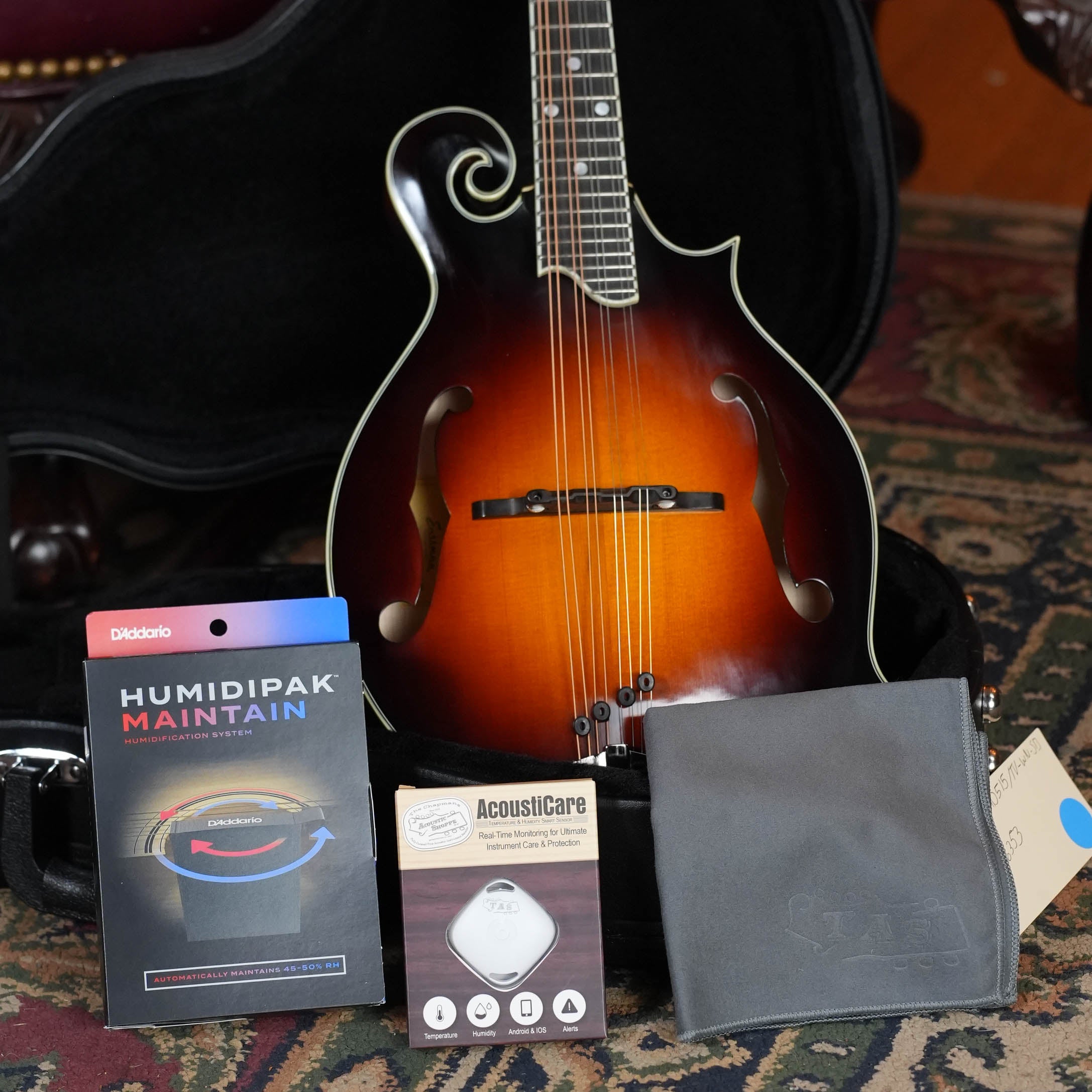Eastman MD515/TV-WN-SB Spruce/Maple Wide Nut Sunburst F-Style Mandolin #6353