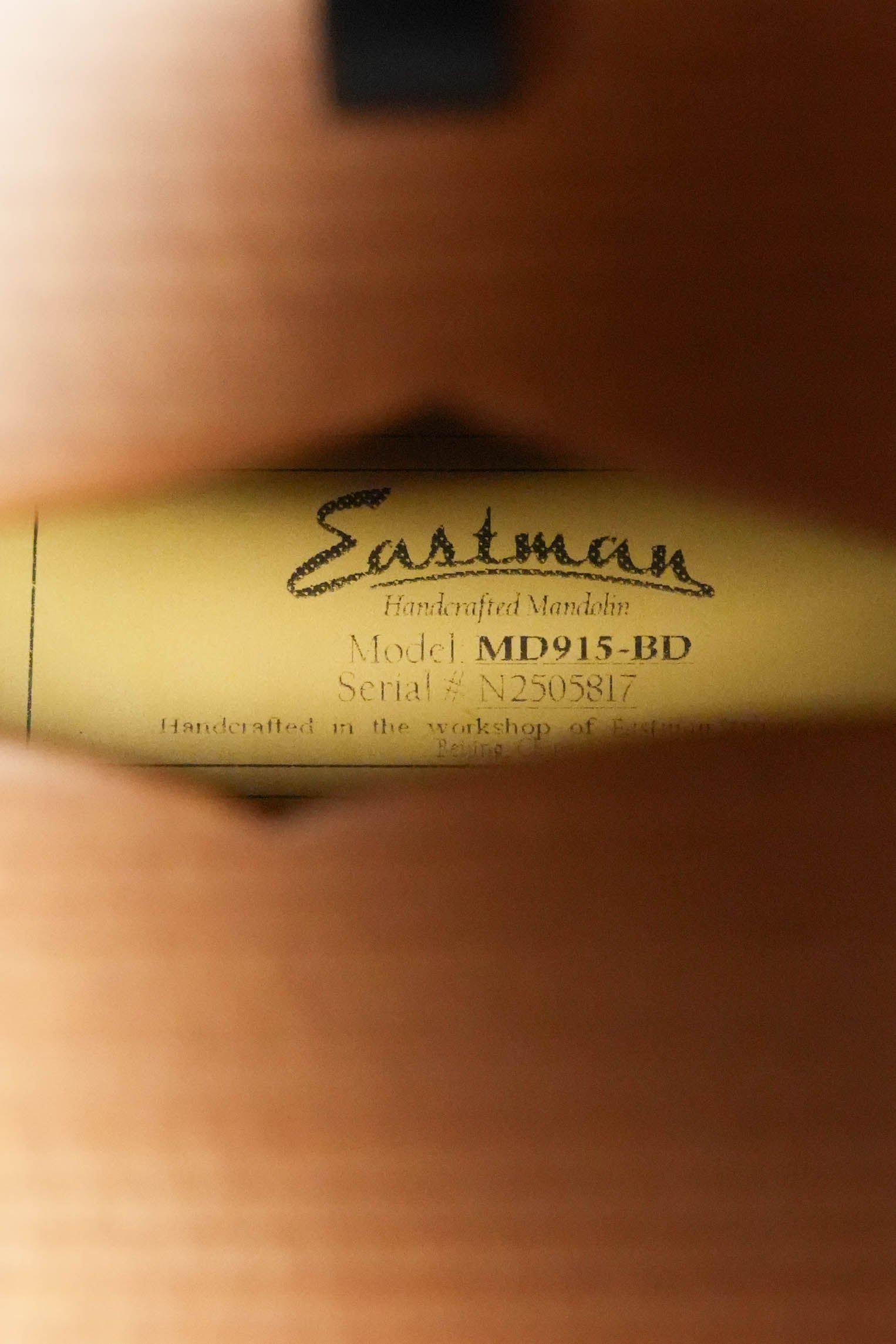 Eastman MD915-BD Blonde Dakota F-Style Mandolin #5817