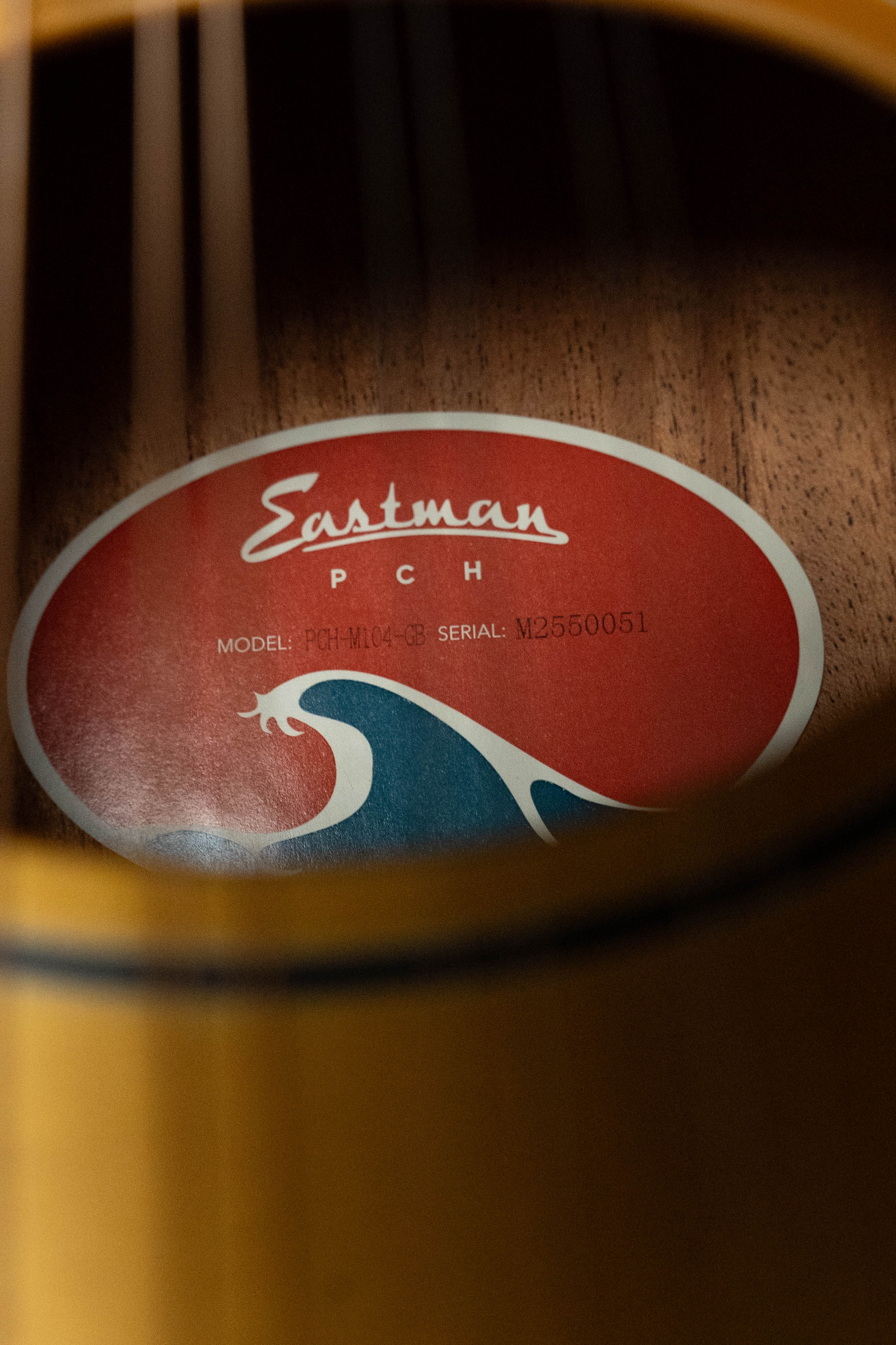 Eastman PCH-M104-GB Solid Spruce/Laminated Mahogany Goldburst Flattop A-Style Mandolin #0051