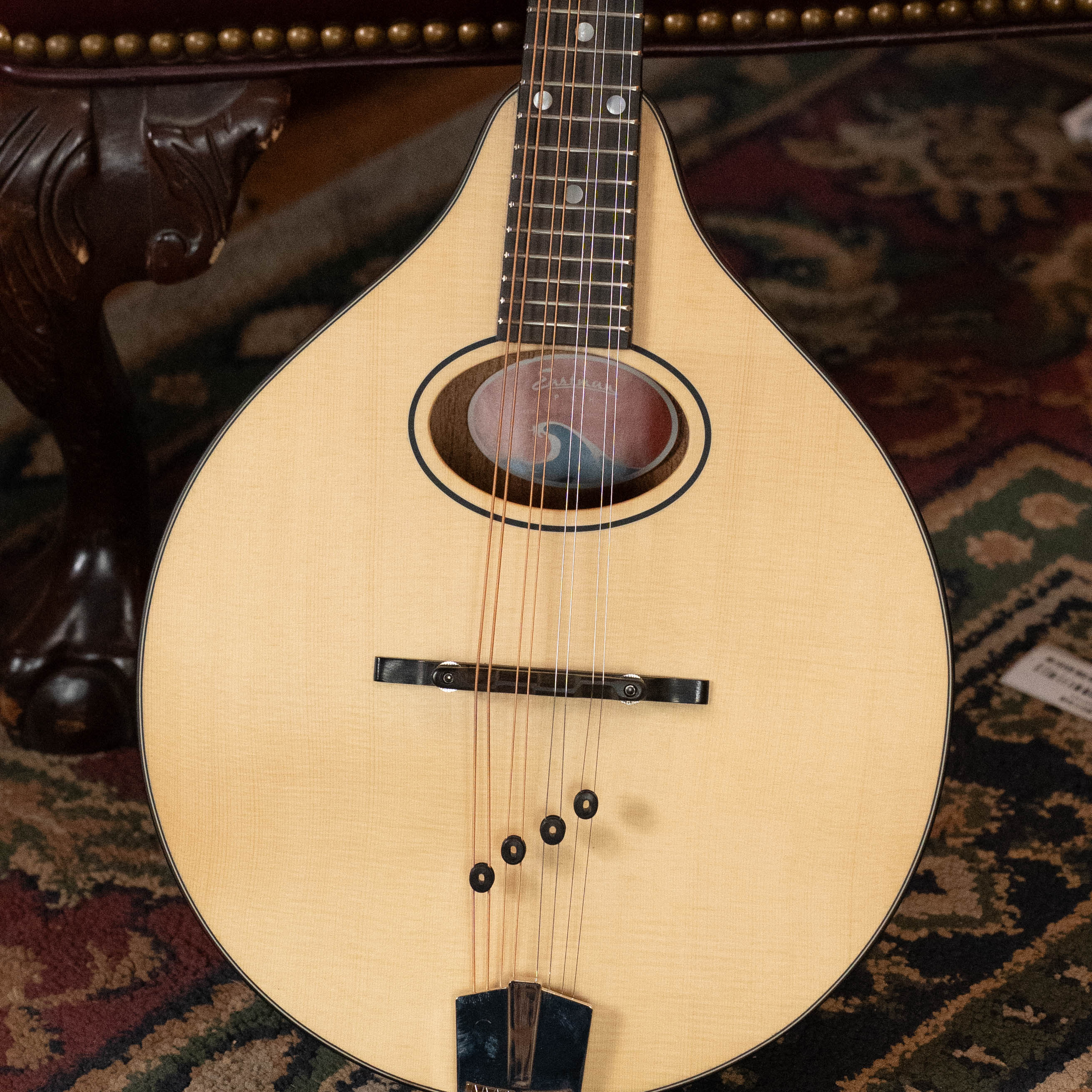 Eastman PCH-M104-NAT Solid Spruce/Laminated Mahogany Natural Flattop A-Style Mandolin #1234