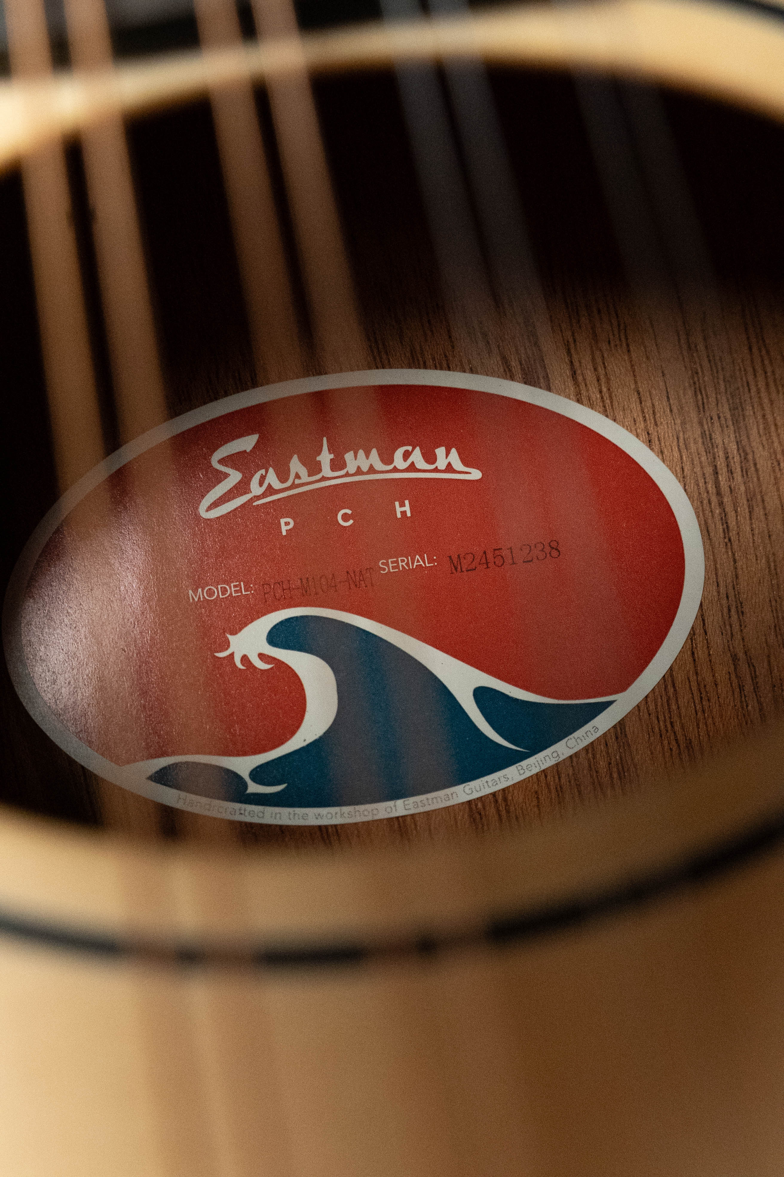 Eastman PCH-M104-NAT Solid Spruce/Laminated Mahogany Natural Flattop A-Style Mandolin #1238