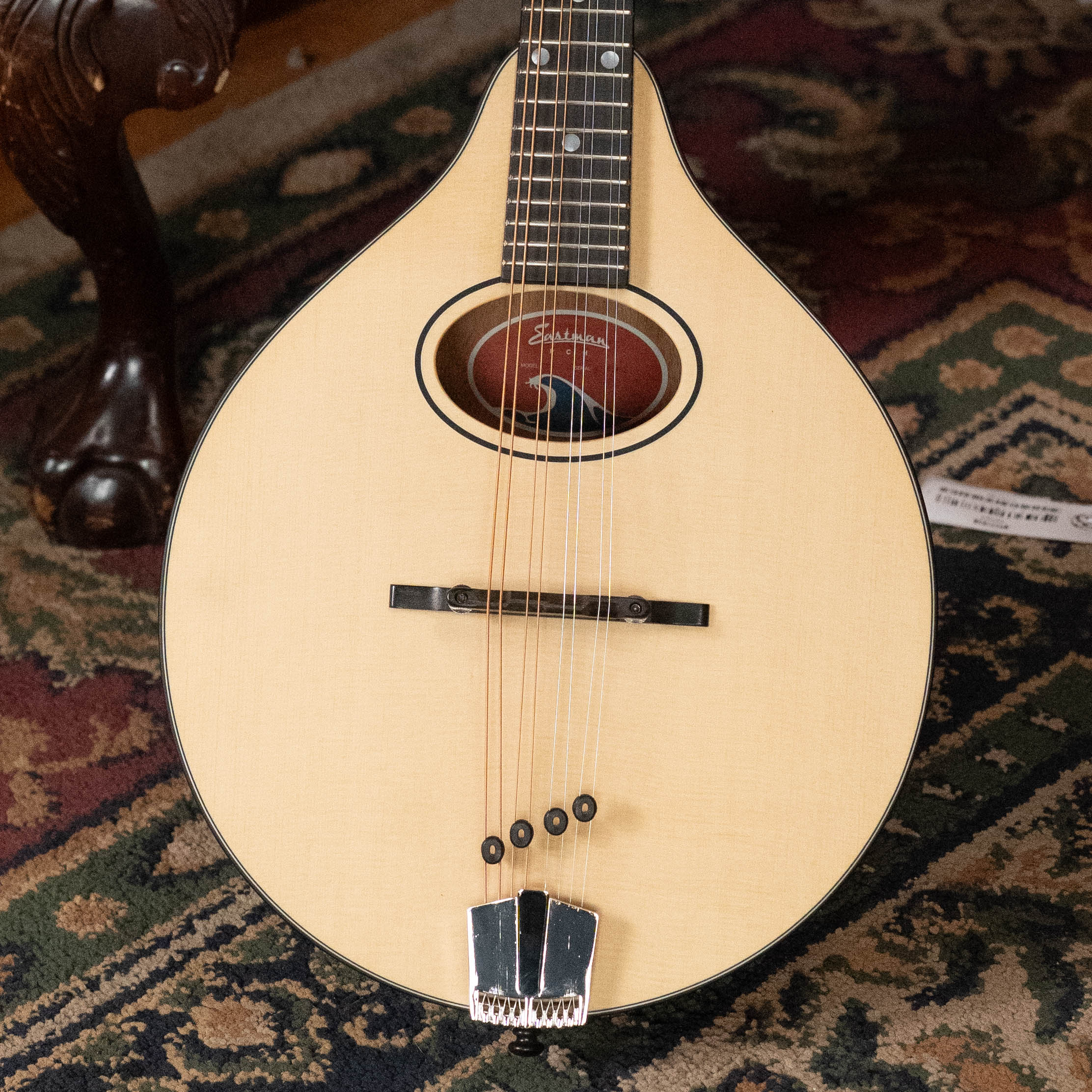 Eastman PCH-M104-NAT Solid Spruce/Laminated Mahogany Natural Flattop A-Style Mandolin #1461