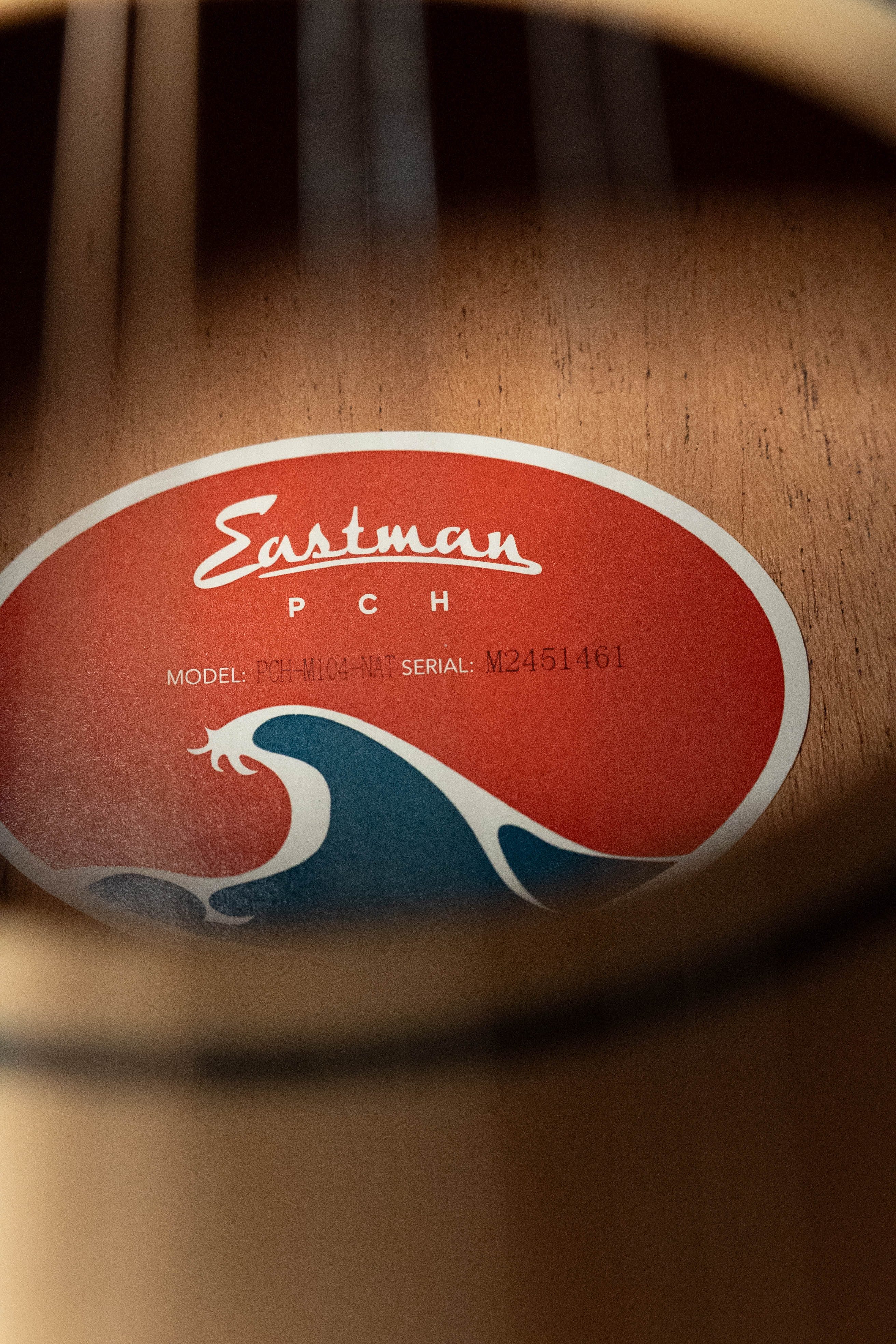 Eastman PCH-M104-NAT Solid Spruce/Laminated Mahogany Natural Flattop A-Style Mandolin #1461