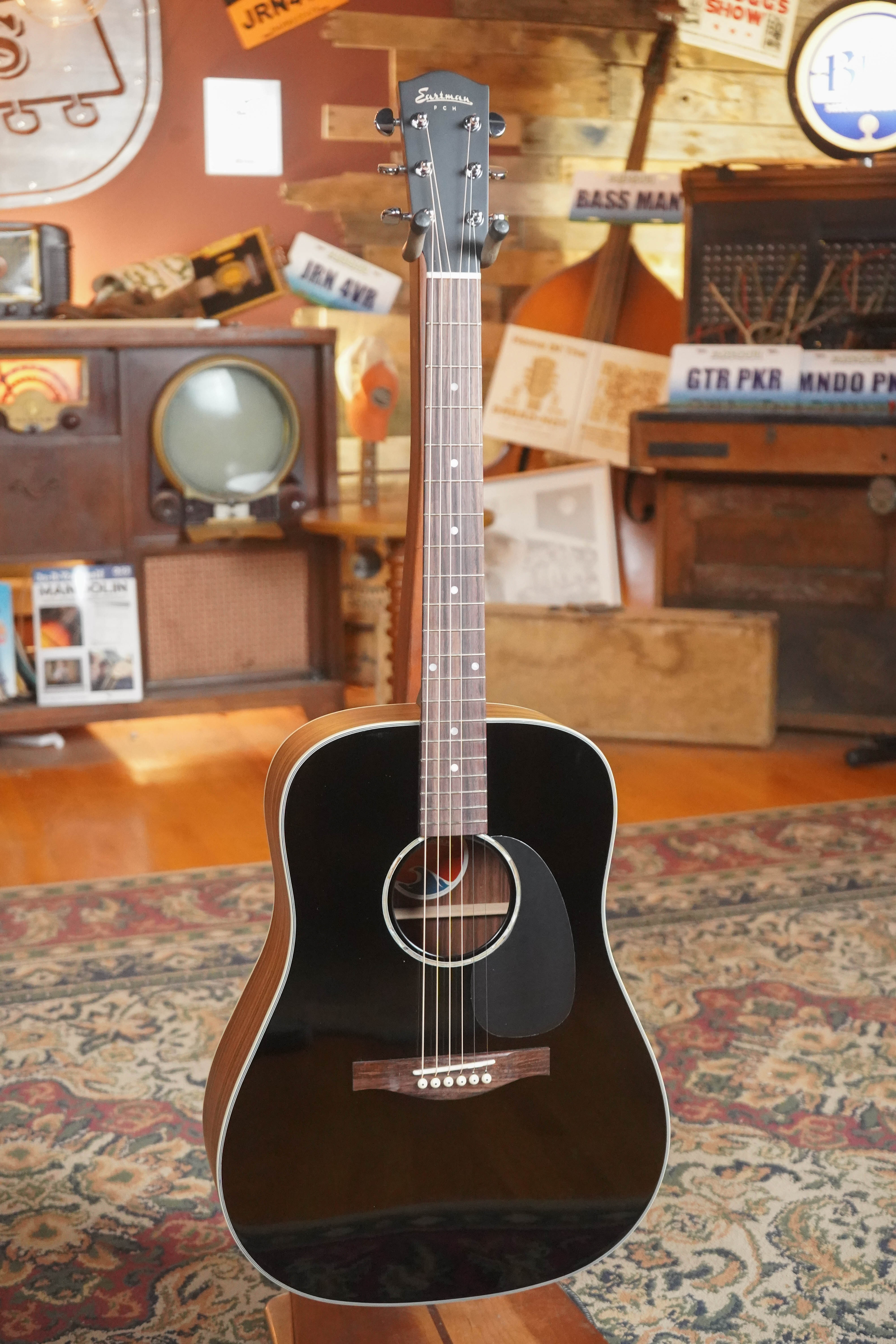Eastman PCH2-D-BK Black Top Dreadnought Acoustic Guitar #2966