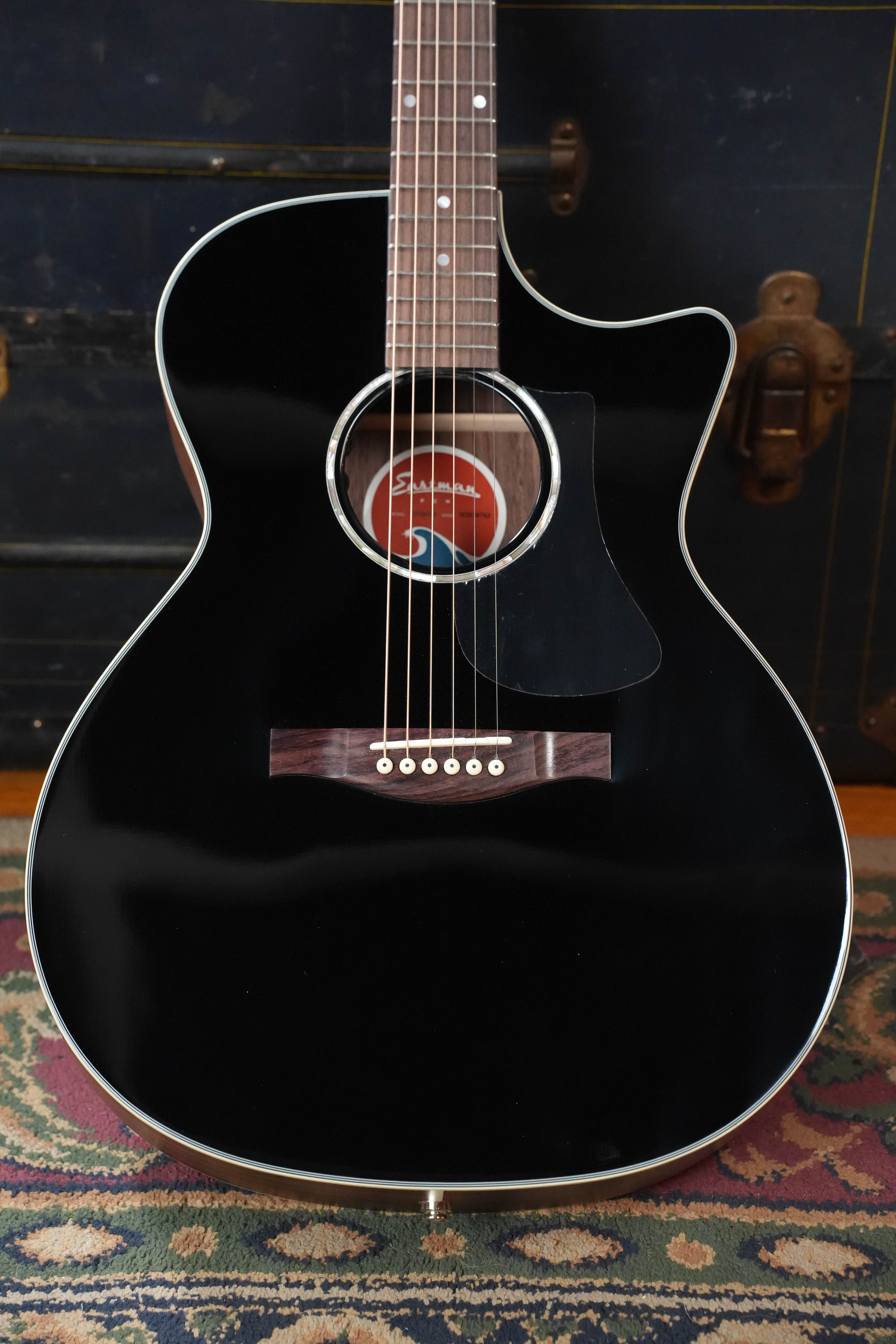 Eastman PCH2-GACE-BK Grand Auditorium Cutaway Black Top Guitar w/Electronics #8762