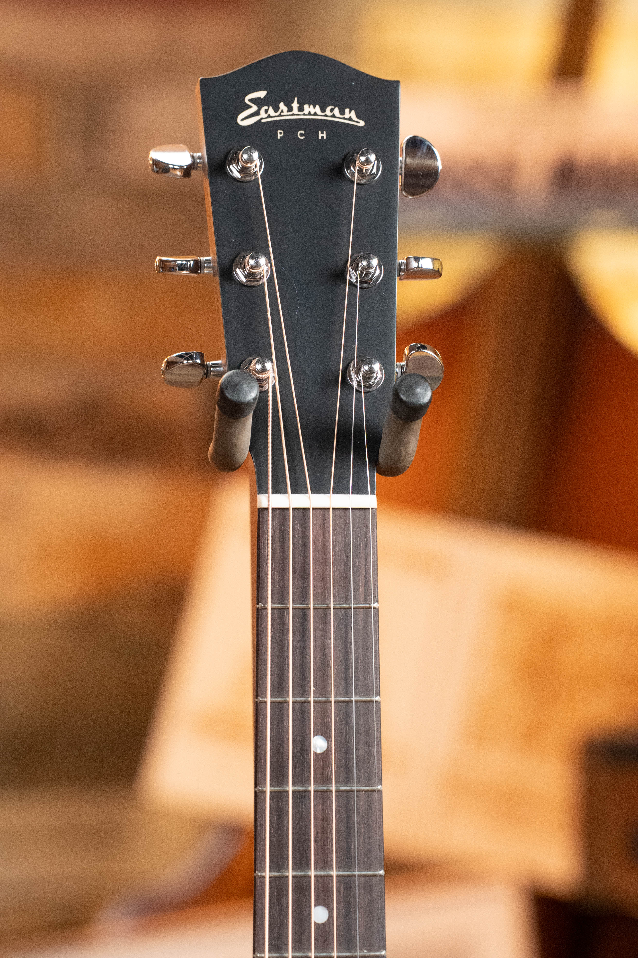 Eastman PCH2-GACE-BK Solid Thermo-Cured Sitka/Laminated Rosewood Grand Auditorium Cutaway Black Top Guitar w/Electronics #4550