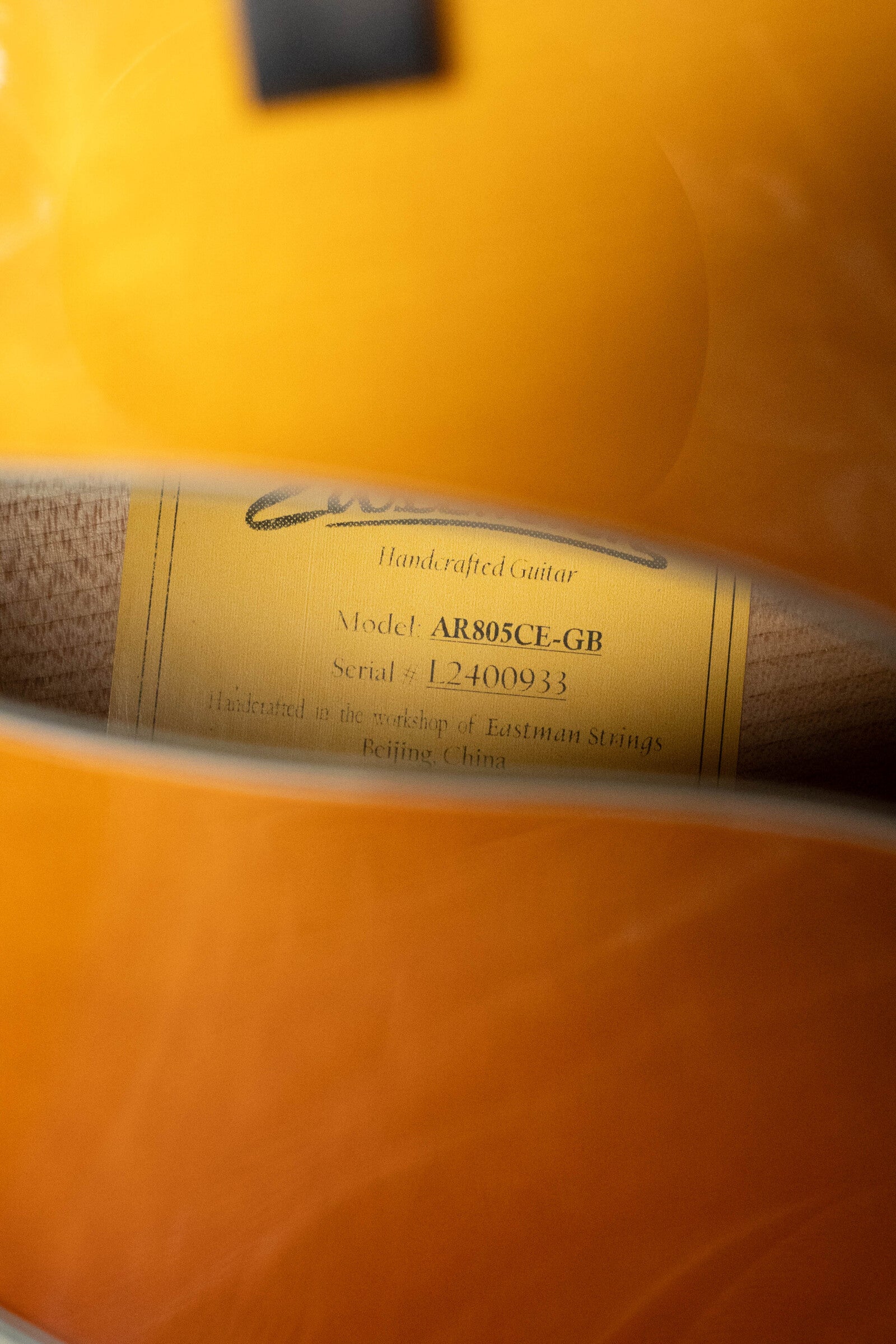 Eastman AR805CE-GB Spruce/Maple Goldburst Guitar w/Lollar Pickup #0933