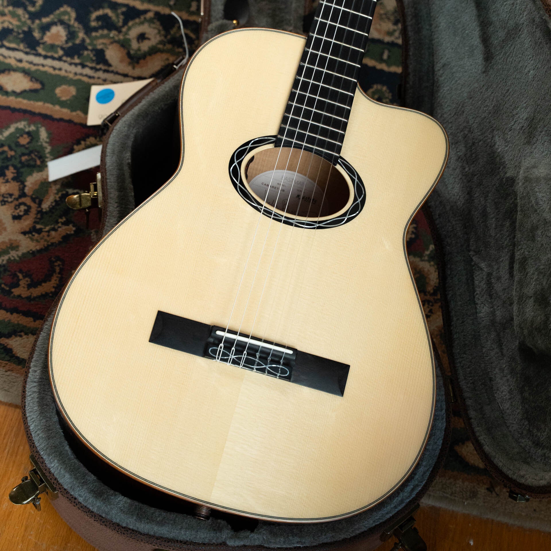 Eastman CABARET-JB Spruce/Figured Maple Cutaway Nylon String Guitar w/Soundport and Electronics #9593