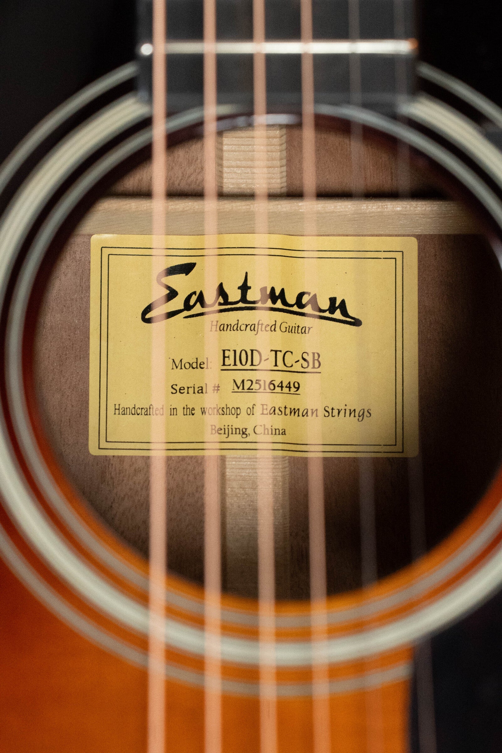 Eastman E10D-TC-SB Thermo-Cured Adirondack/Mahogany Sunburst Dreadnought Acoustic Guitar #6449