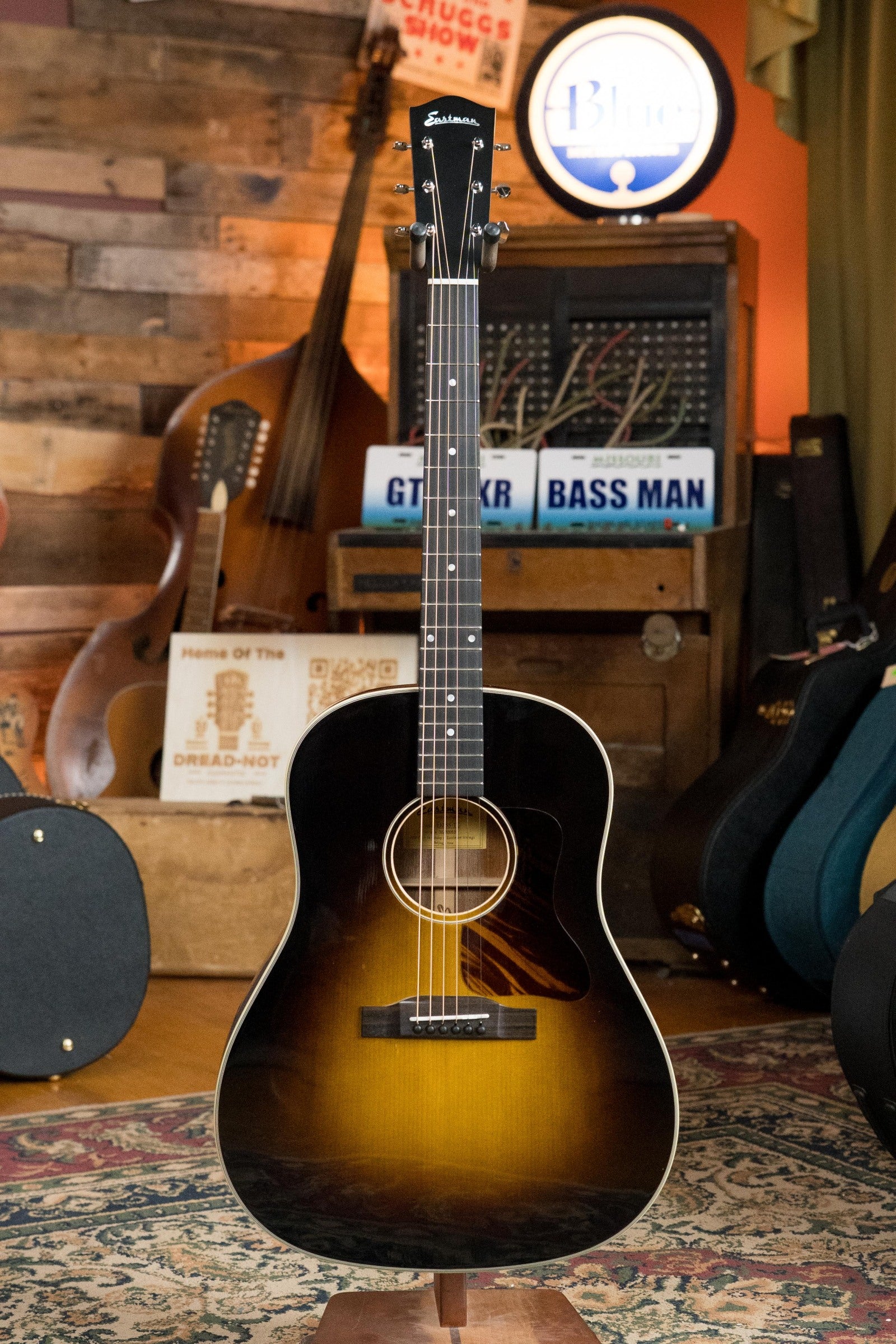 Eastman E10SS-TC Thermo-Cured Adirondack/Mahogany Sunburst Slope Shoulder Dreadnought Acoustic Guitar #0636
