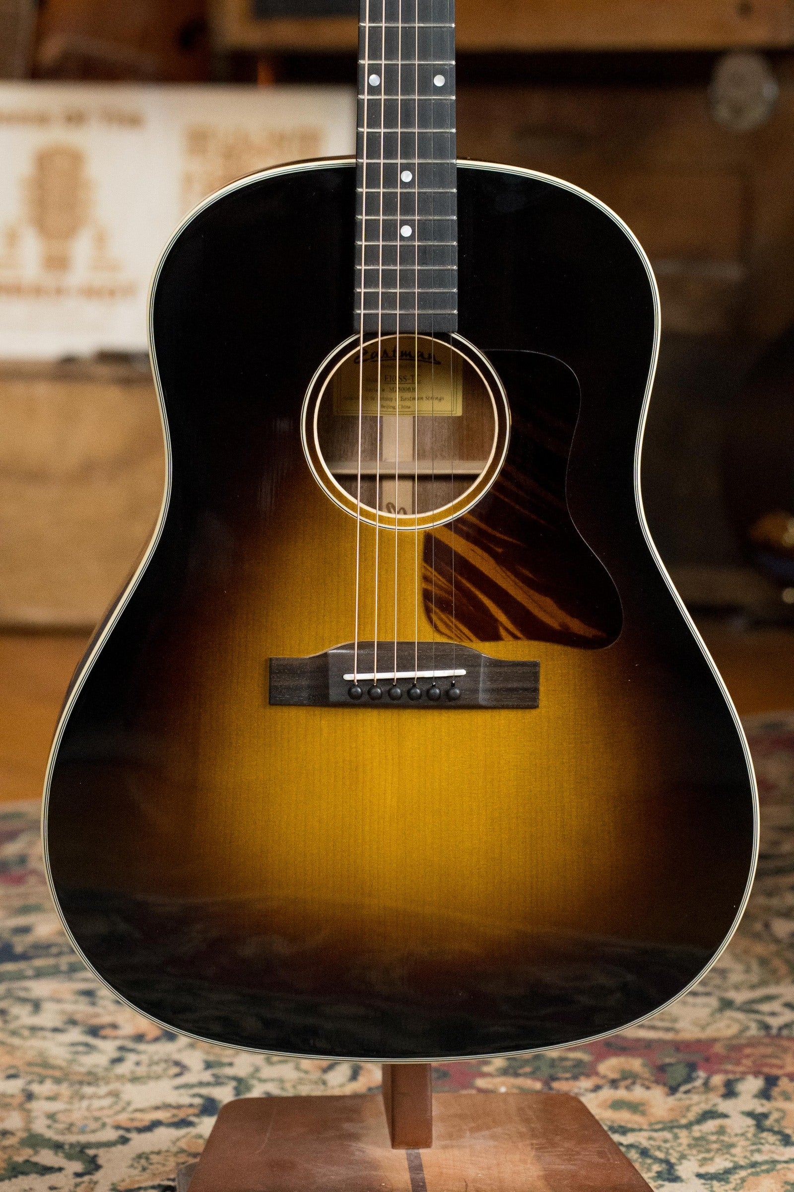 Eastman E10SS-TC Thermo-Cured Adirondack/Mahogany Sunburst Slope Shoulder Dreadnought Acoustic Guitar #0636