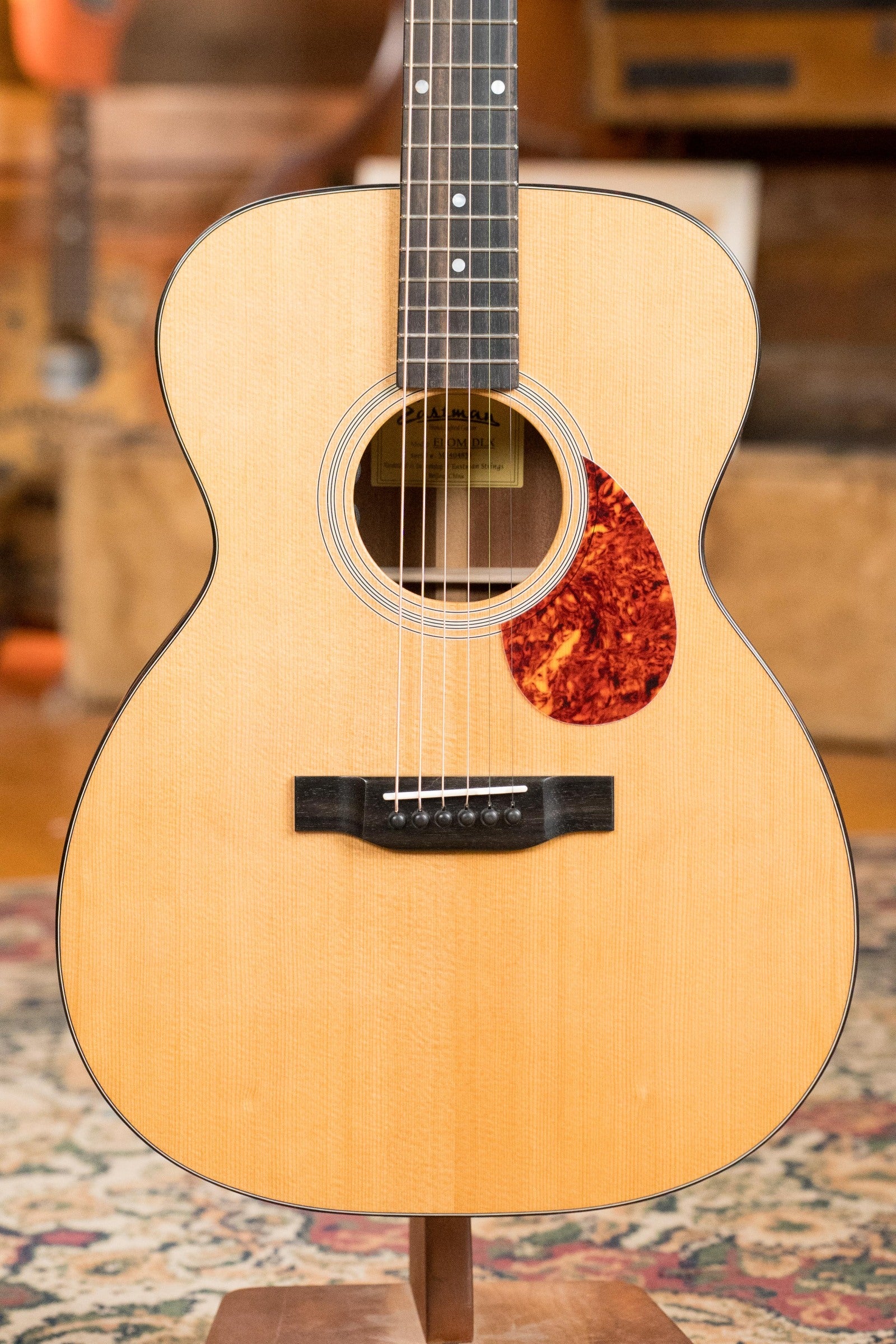 Eastman E1OM-DLX All Solid Sitka/Sapele Guitar w/Fishman Pickup #4853