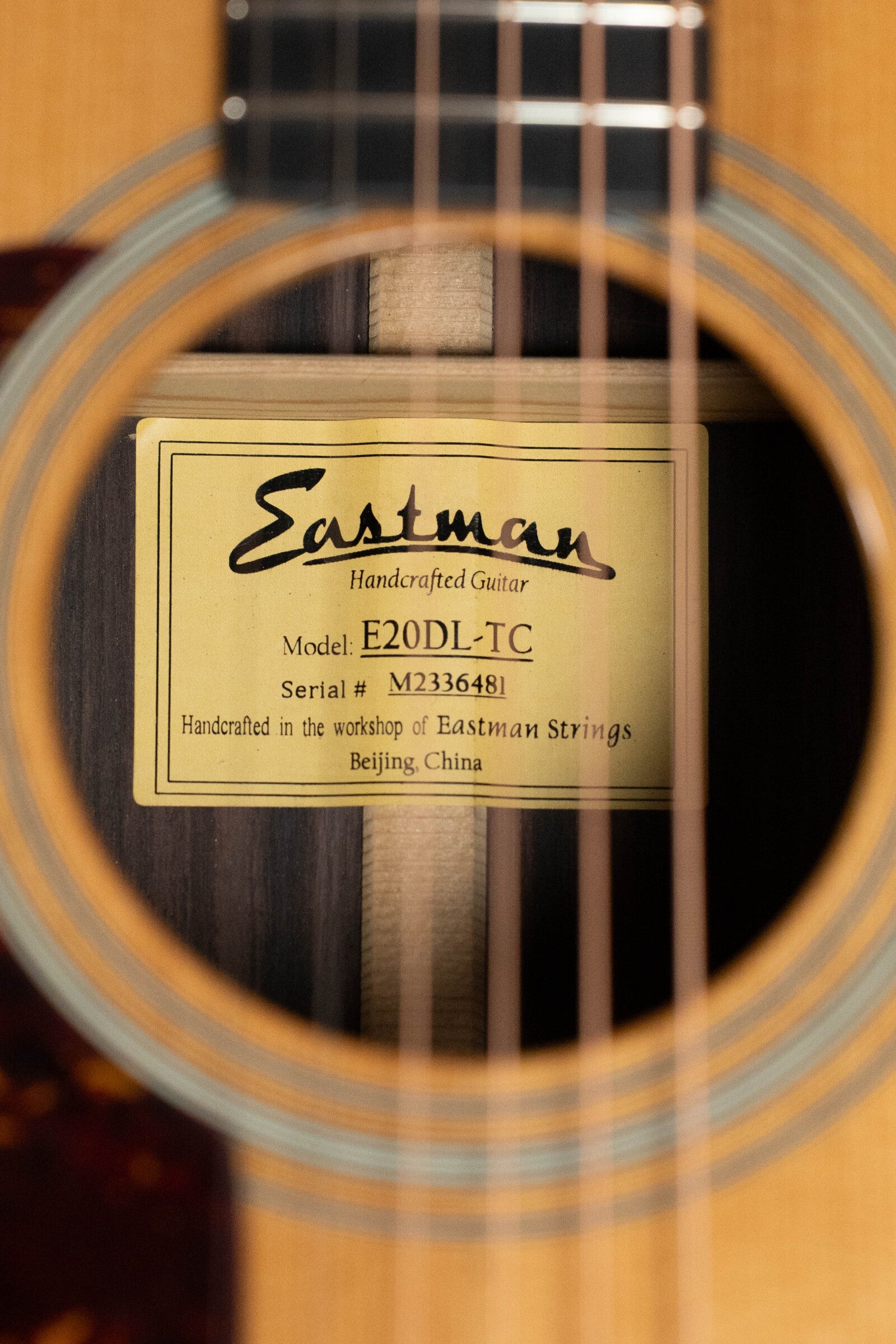 Eastman E20DL-TC Thermo-Cured Adirondack/Rosewood *Left-Handed* Dreadnought Acoustic Guitar #6481
