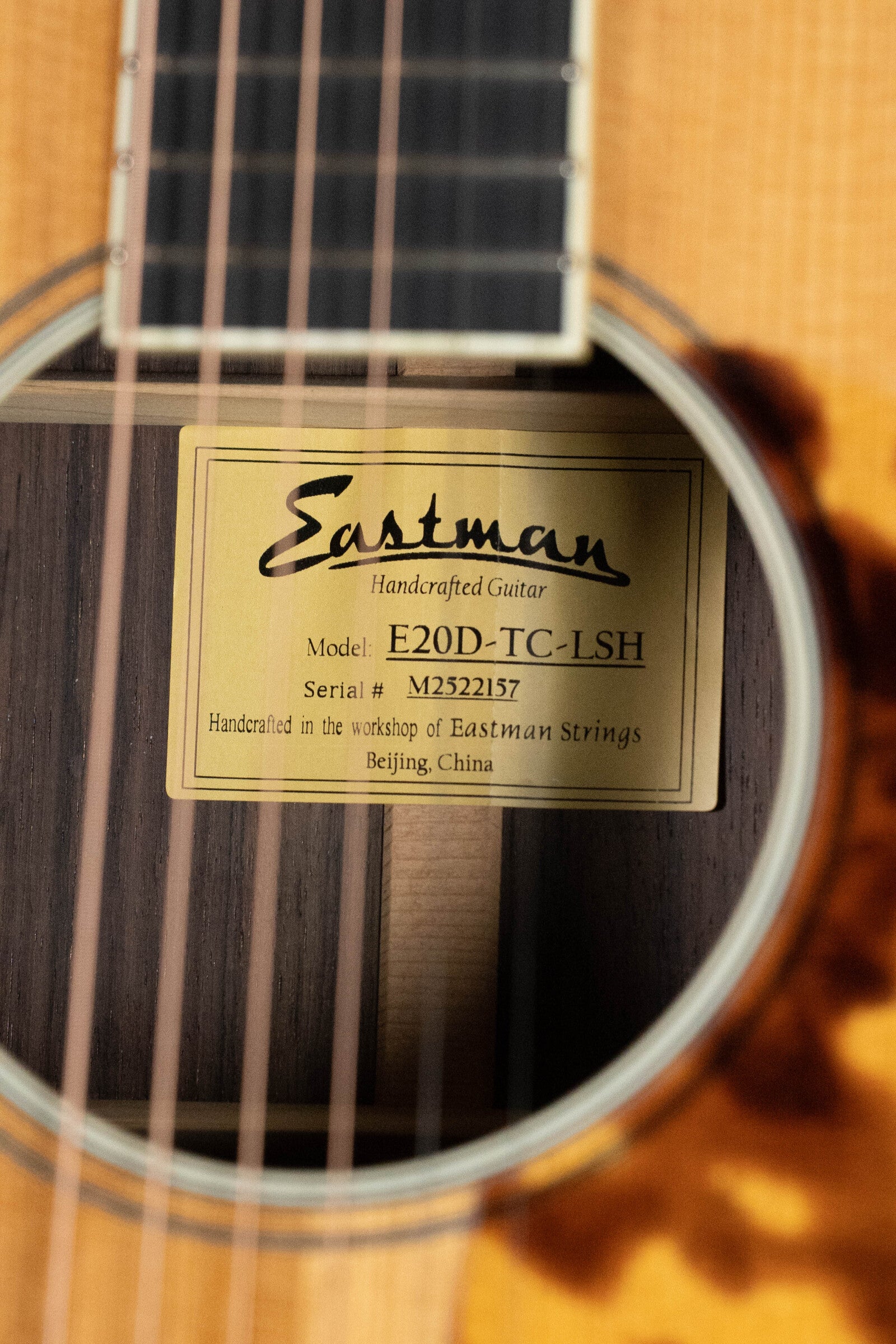 Eastman E20D-LSH-TC Thermo-Cured Adirondack/Rosewood Large Soundhole Dreadnought Acoustic Guitar #2157