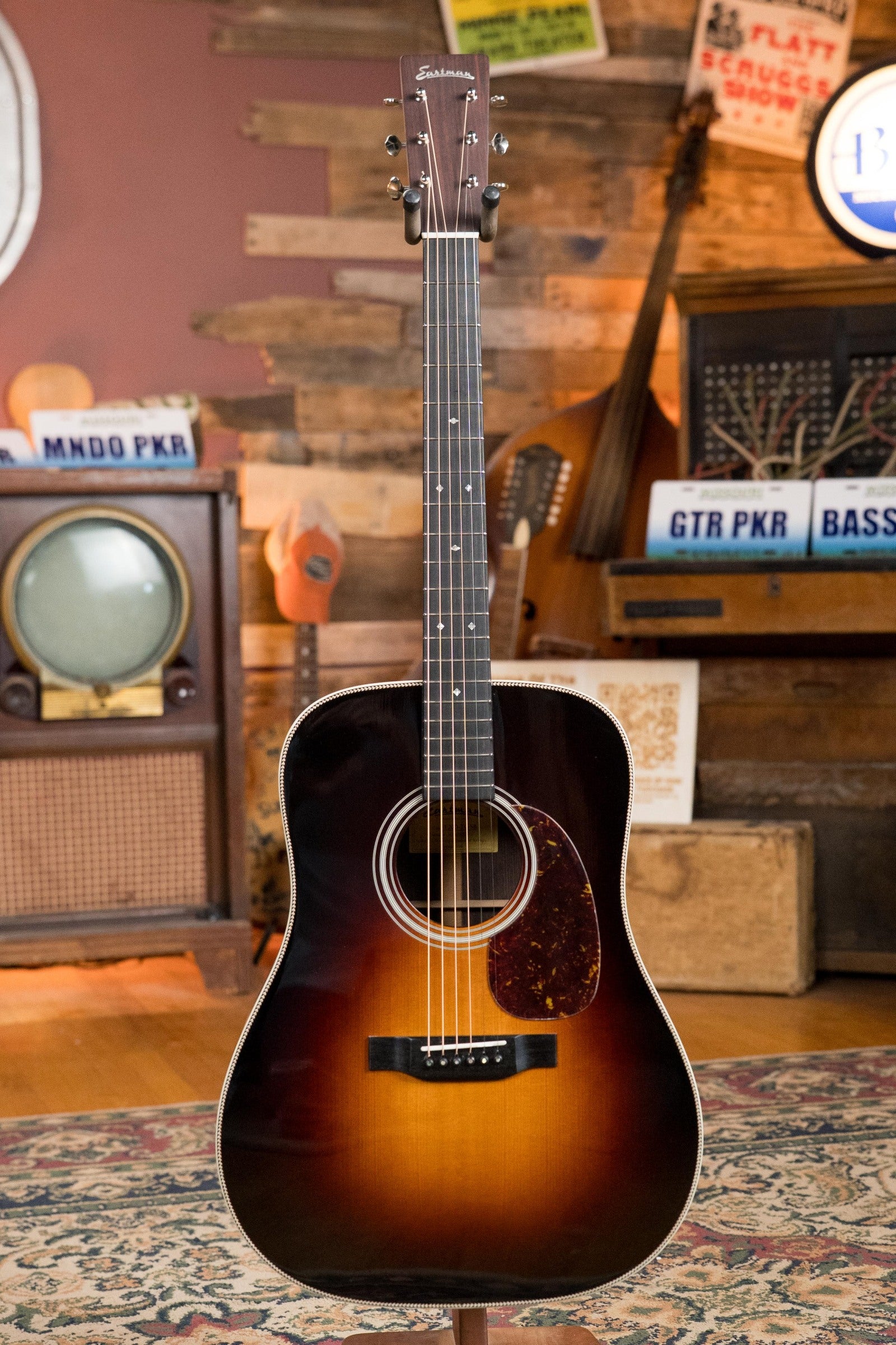 Eastman E20D-TC-SB Thermo-Cured Adirondack/Rosewood Dreadnought Acoustic Guitar #0257