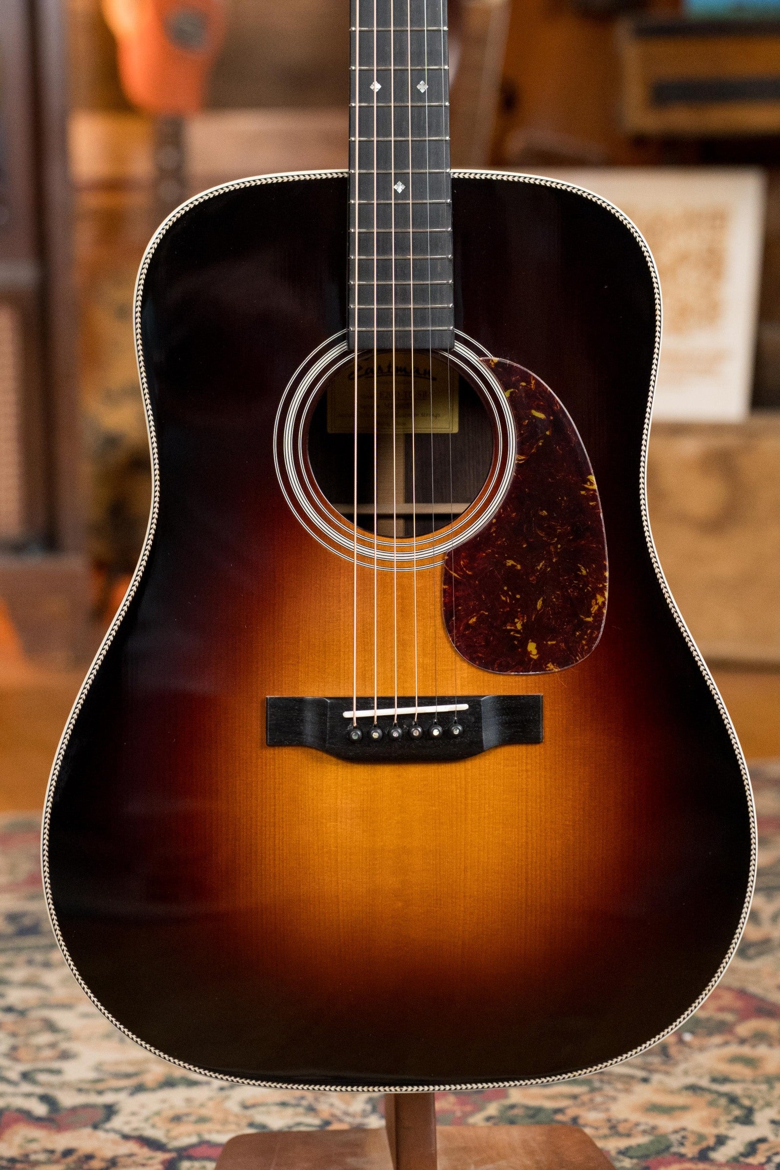 Eastman E20D-TC-SB Thermo-Cured Adirondack/Rosewood Dreadnought Acoustic Guitar #0257