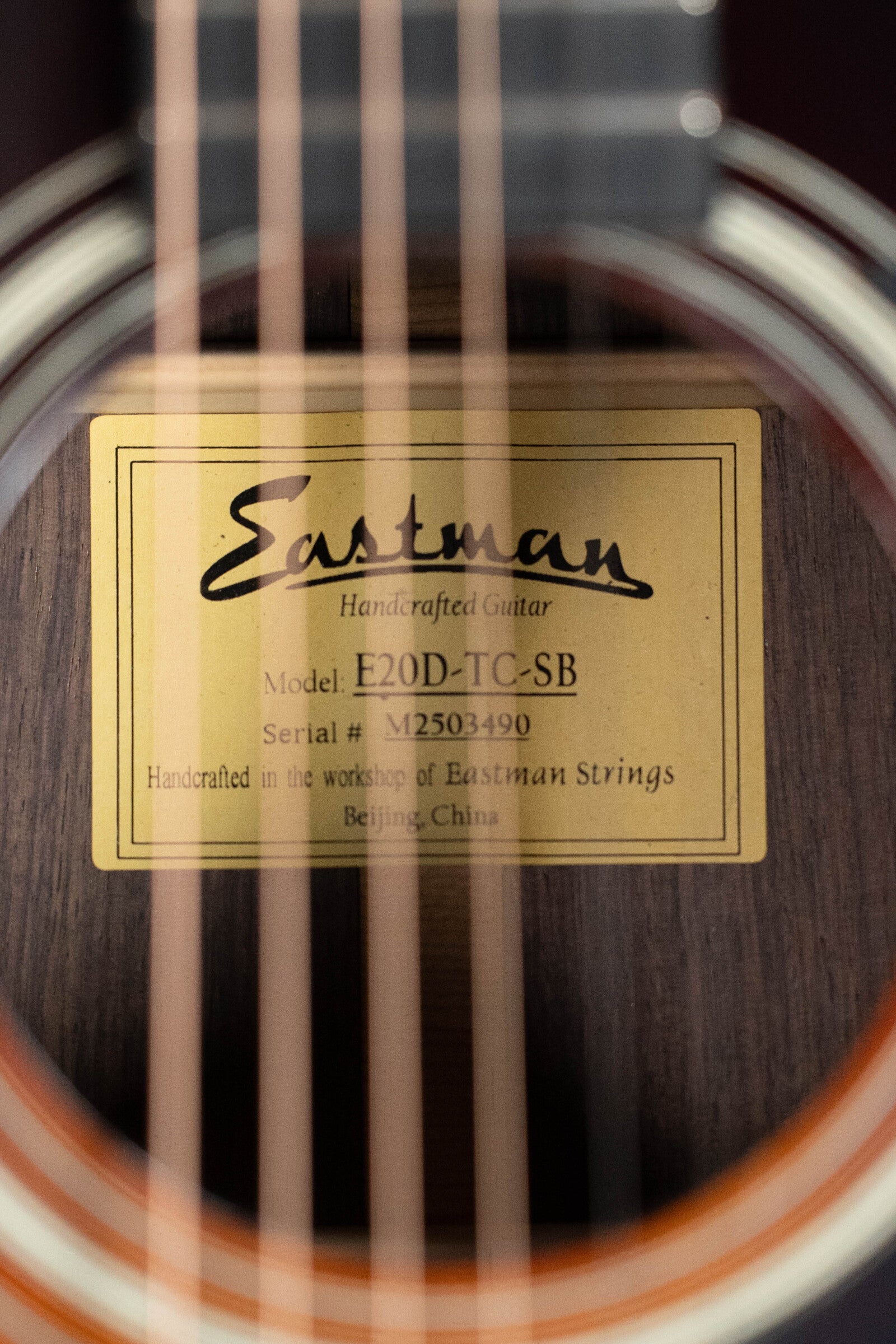Eastman E20D-TC-SB Thermo-Cured Adirondack/Rosewood Dreadnought Acoustic Guitar #3490