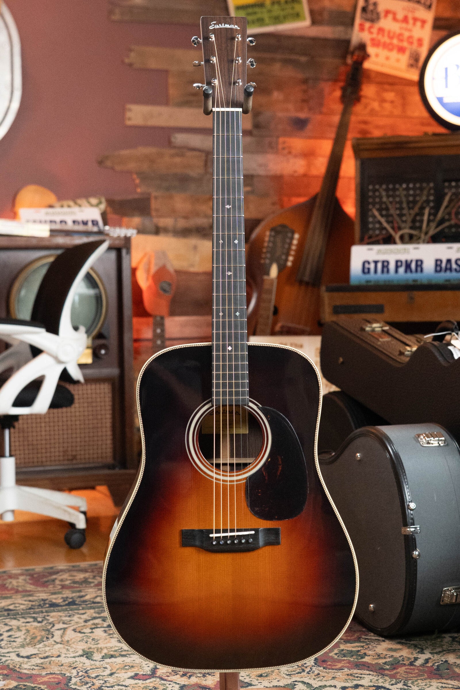 Eastman E20D-TC-SB Thermo-Cured Adirondack/Rosewood Dreadnought Acoustic Guitar #3490