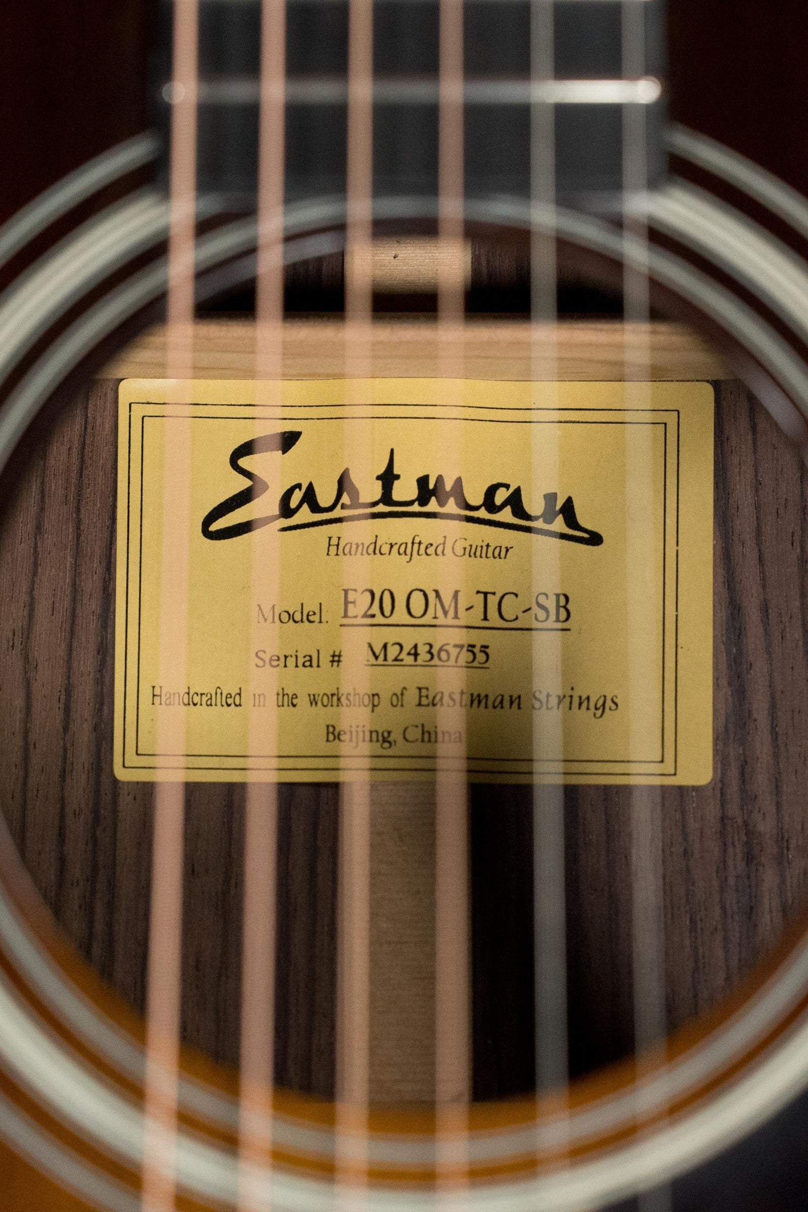 Eastman E20OM-TC-SB Thermo-Cured Adirondack/Rosewood Orchestra Model Acoustic Guitar #6755