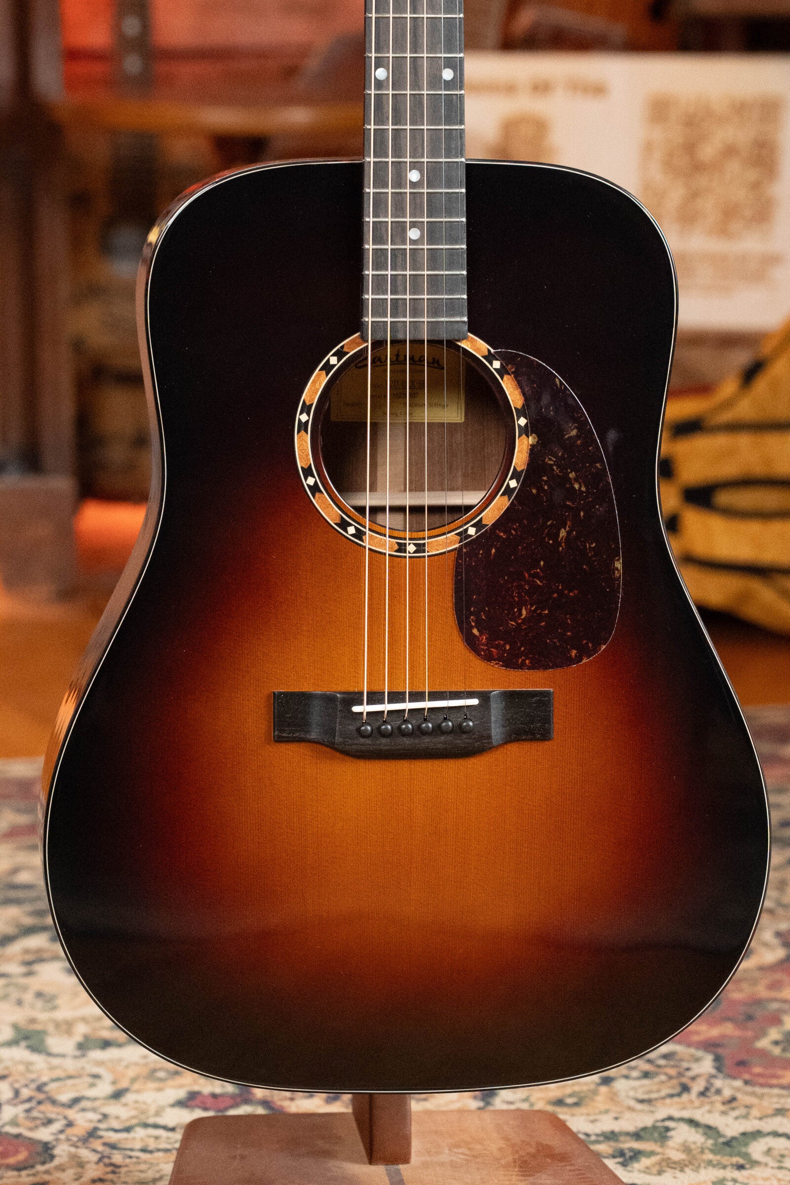 Eastman E2D-DLX-SB Cedar/Sapele Sunburst Dreadnought Guitar w/Fishman Pickup #3162