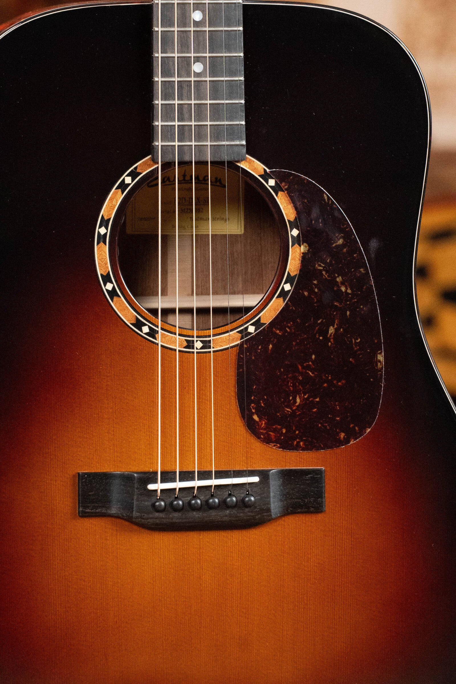 Eastman E2D-DLX-SB Cedar/Sapele Sunburst Dreadnought Guitar w/Fishman Pickup #3162