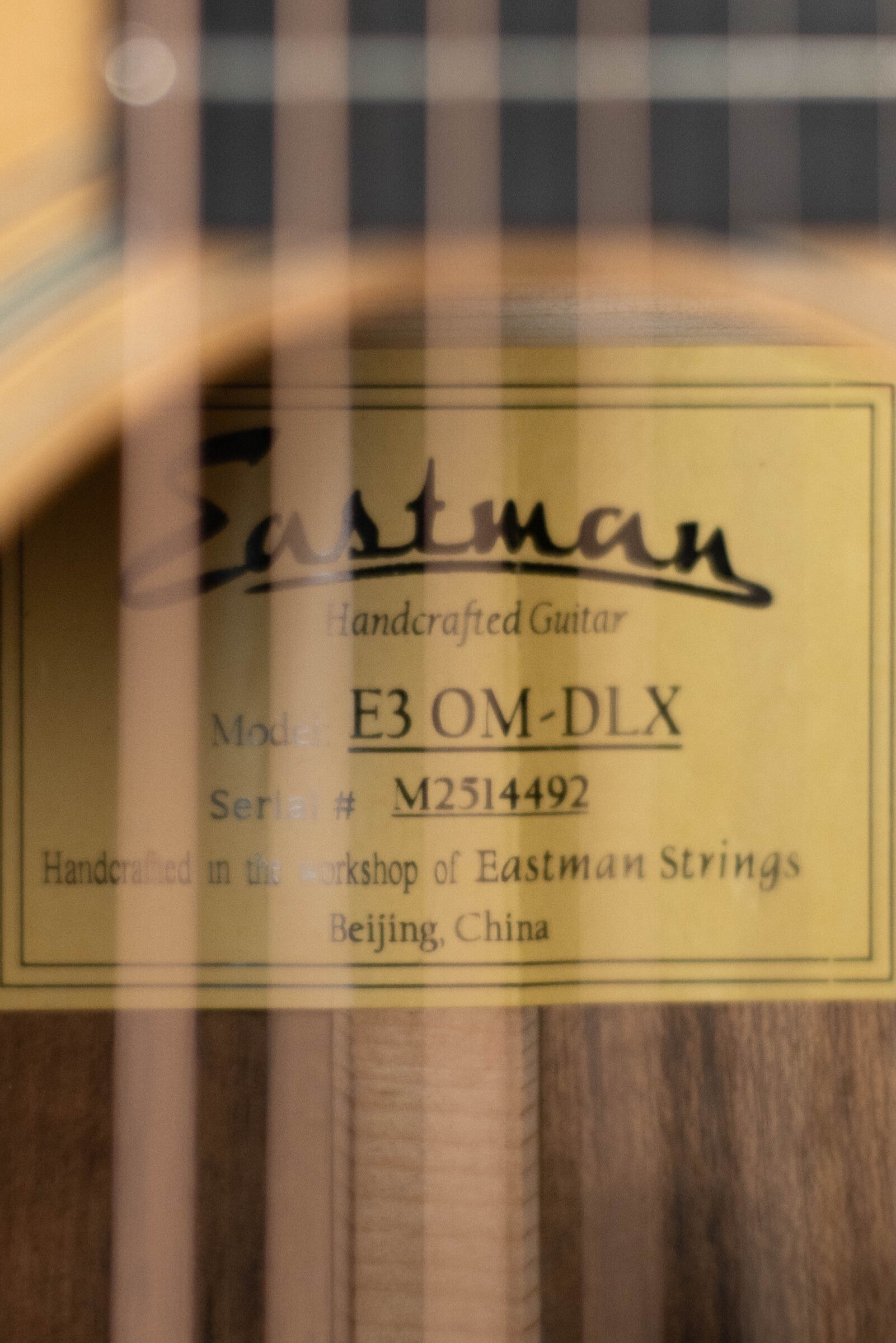 Eastman E3OM-DLX Sitka/Ovangkol Acoustic Guitar w/ Fishman Pickup #4492