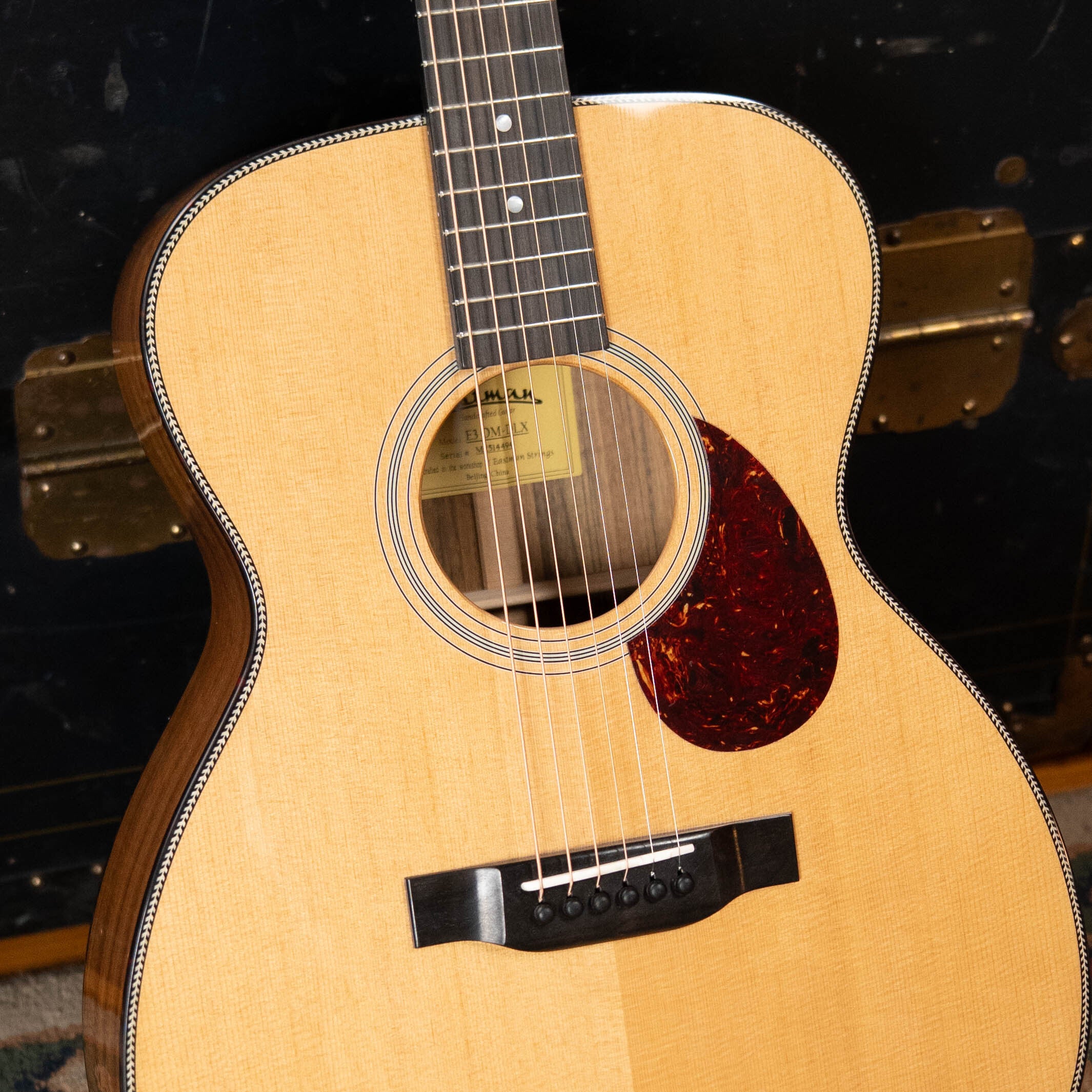 Eastman E3OM-DLX Sitka/Ovangkol Acoustic Guitar w/ Fishman Pickup #4494