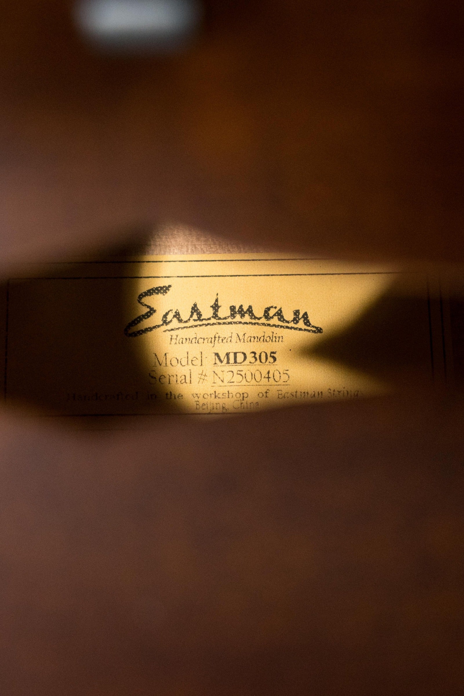 Eastman MD305 Spruce/Maple A-Style Hand-Carved Mandolin #0405