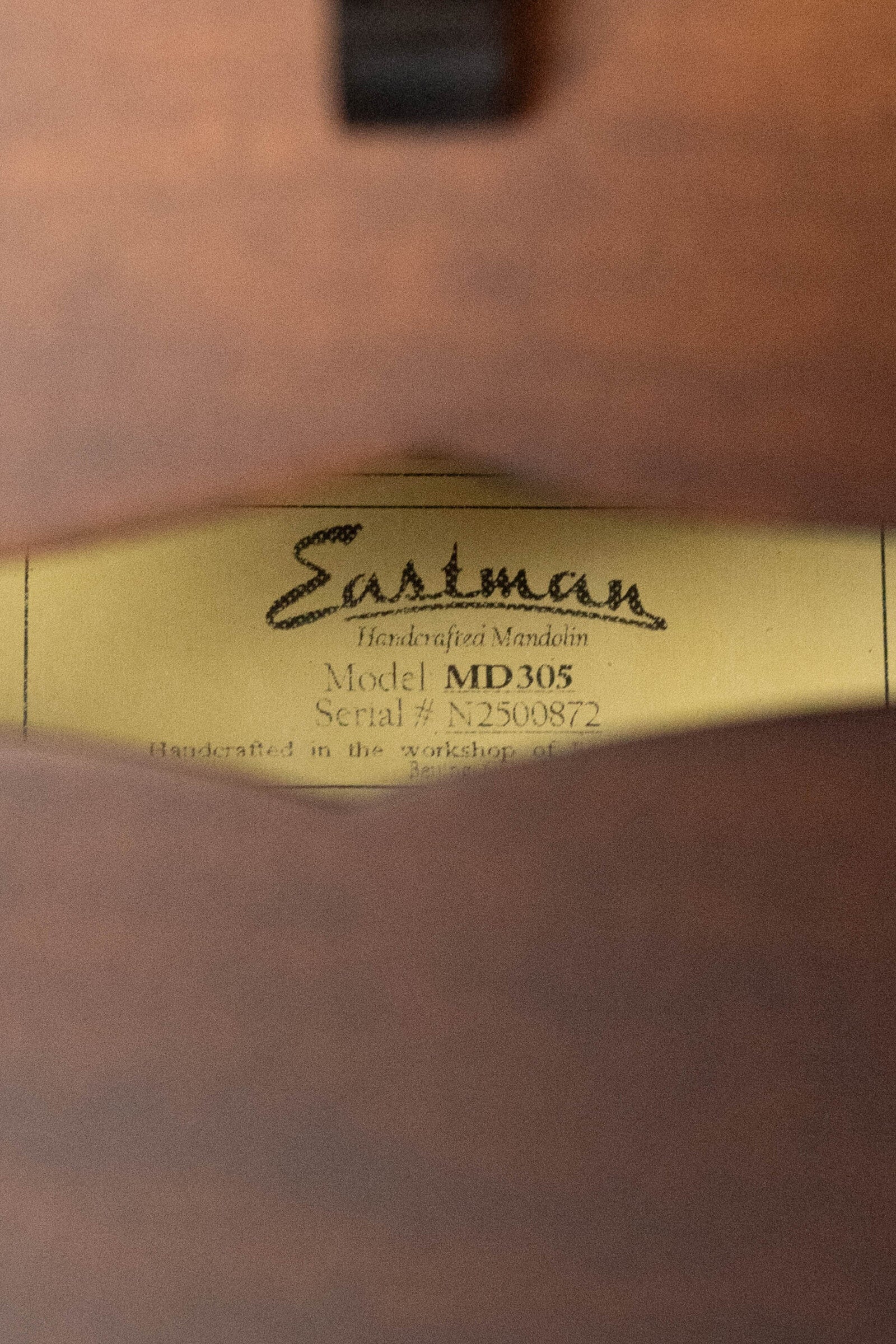 Eastman MD305 Spruce/Maple A-Style Hand-Carved Mandolin #0872